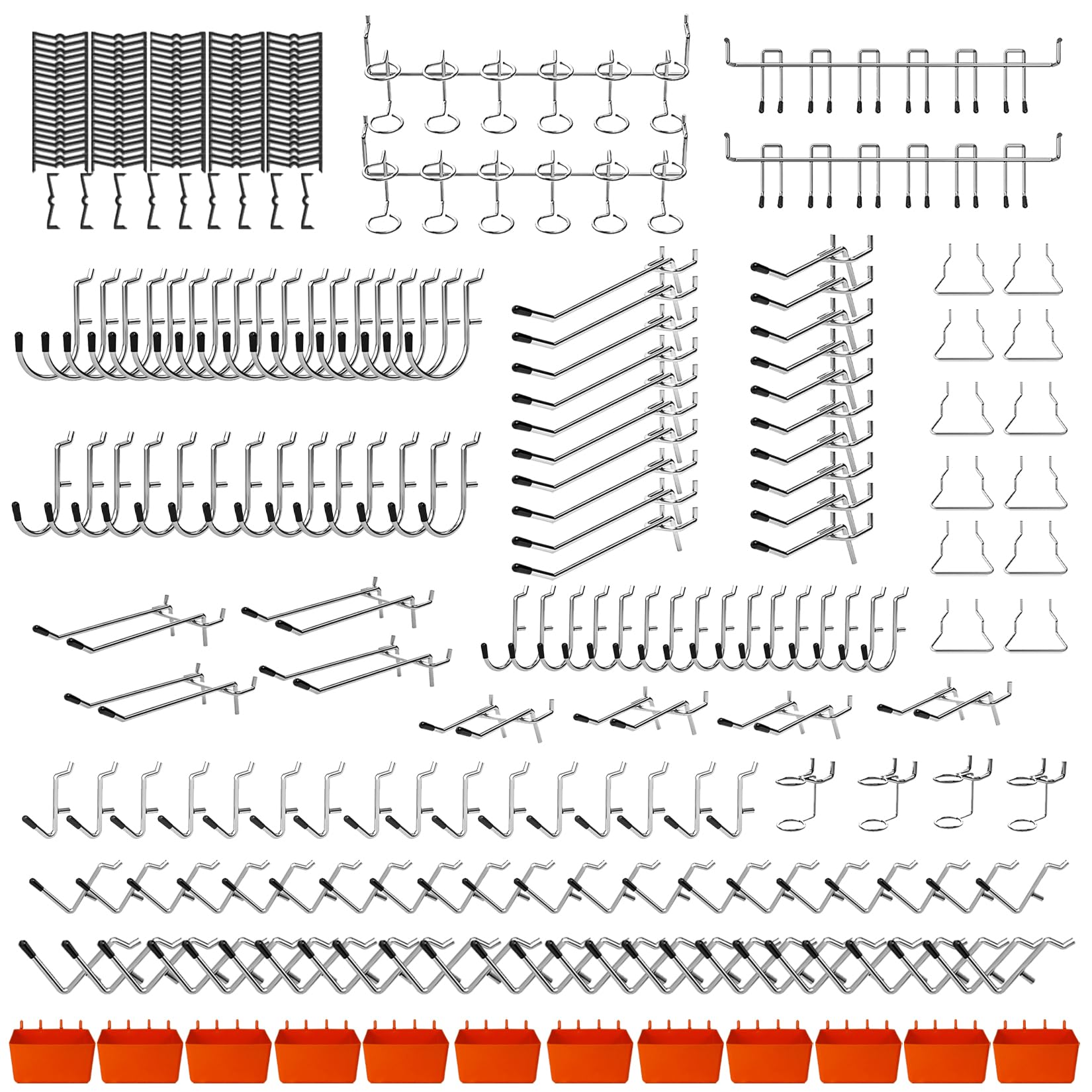 MeilsurY Peg Board Organizer Accessories,278 Pieces pegboard Accessories,Premium peg Board Hooks for Hanging,one of The Professional pegboard Wall Organizer for Garage