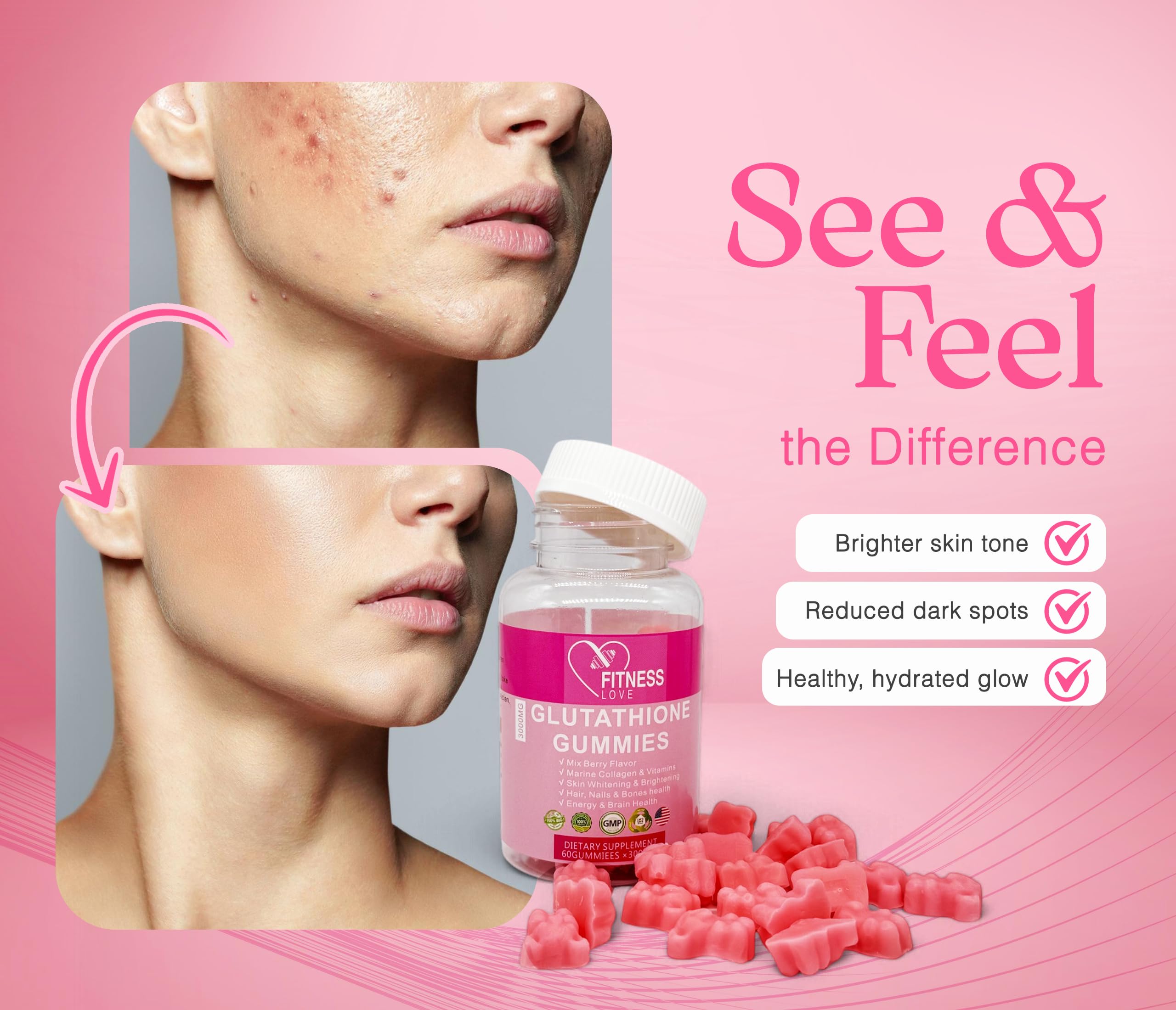 collagen and glutathione difference Amazon.com: FITNESS LOVE Glutathione Gummies – L-Glutathione Supplement  with Collagen, Vitamin C & Hyaluronic Acid – Gummy Vitamins for Adults –  Antioxidant Support for Radiant Skin & Wellness : Health & Household