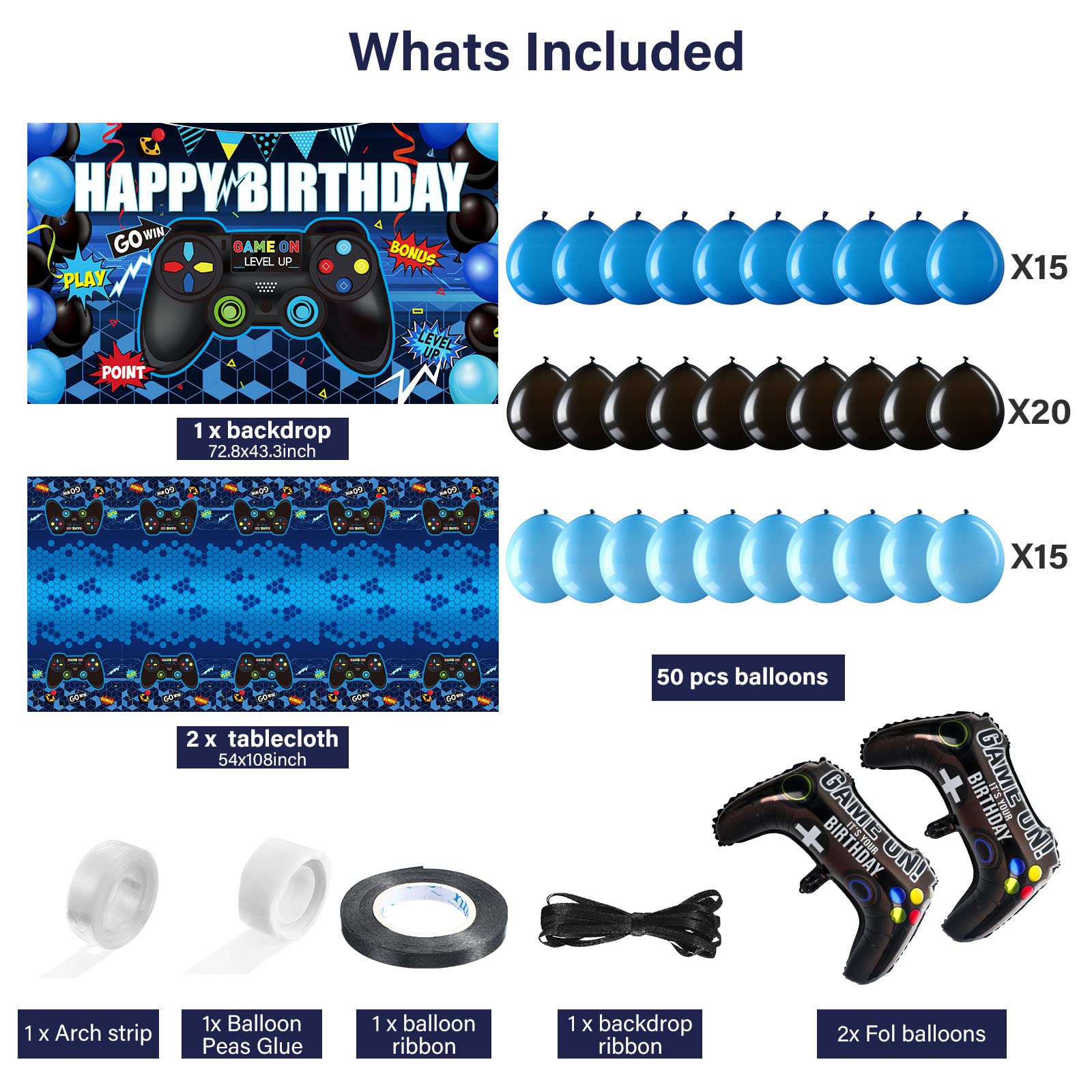 Buy Video Game Birthday Party Decorations Set Gaming Happy Birthday