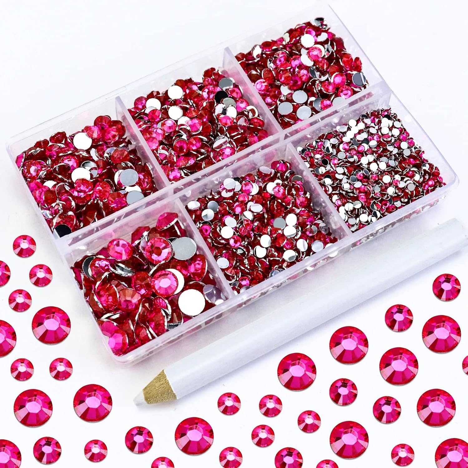 Briskbloom 4500PCS Resin Flatback Rhinestone, 2mm 3mm 4mm