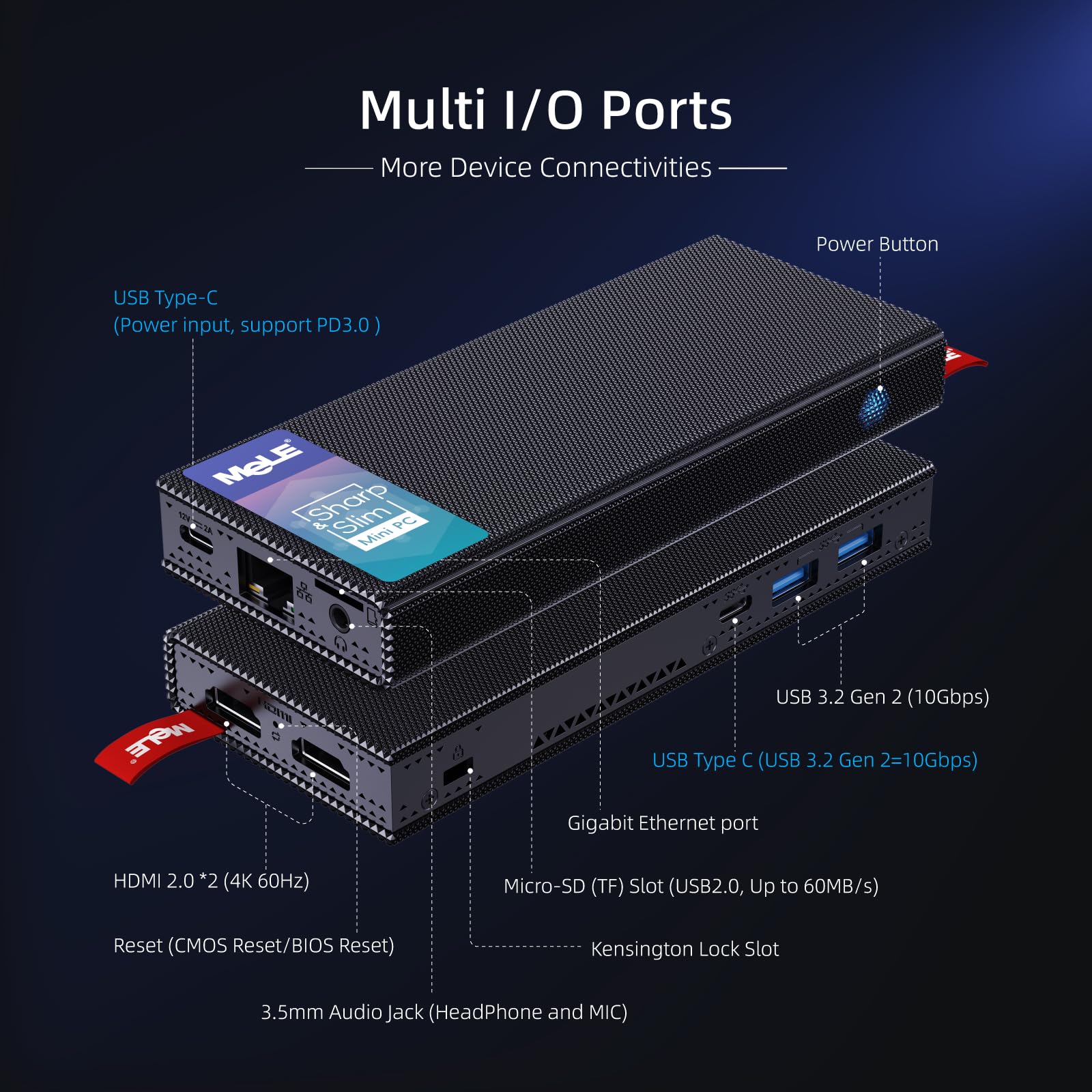 MeLE PCG02 Pro Mini PC Stick bez wentylatora Alder Lake N100