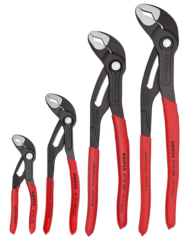 Jogo de Alicates para Tubos Cobra® KNIPEX 4 Peças 9K 00 80 143 US