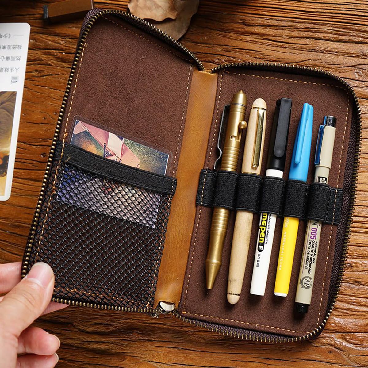 Bahagia & craft/バハギア】ラウンドファスナー型ペンケース