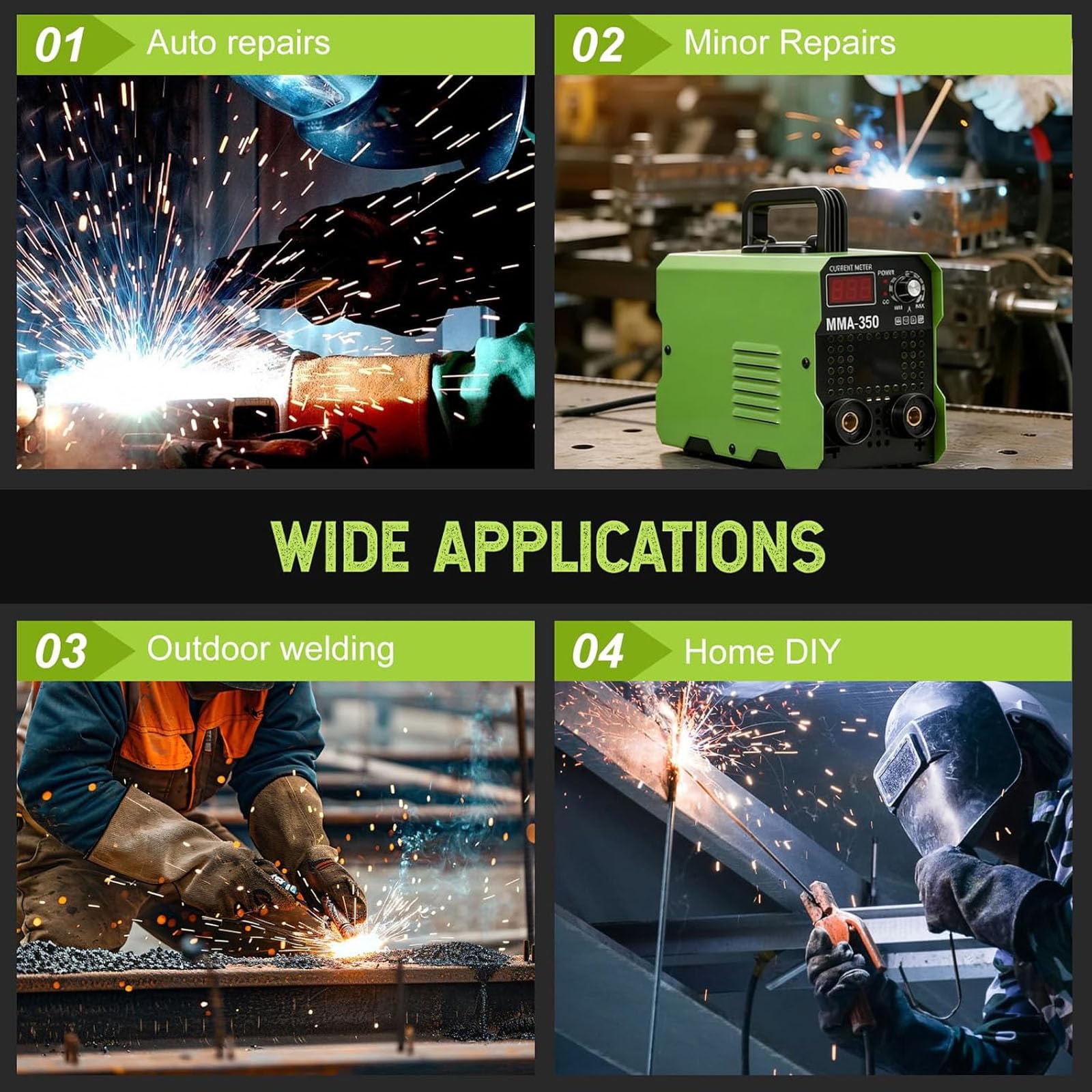 Spawarka o mocy 250 A z 50 prętami, ulepszona mini przenośna spawarka, spawarka inwertorowa IGBT z funkcją Hot Start Arc Force Anti-Stick, do samodzielnej naprawy spawarki łukowej w domu