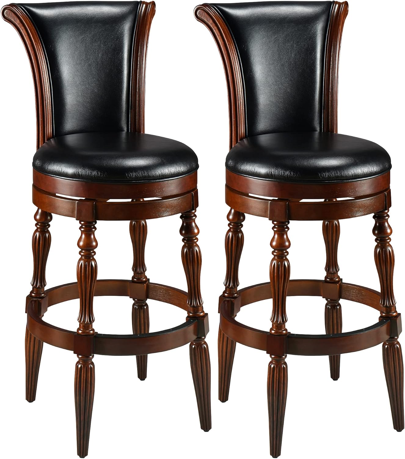 Bar Stools with Swivel Seat Set Of 2, 30.1” Bar Height