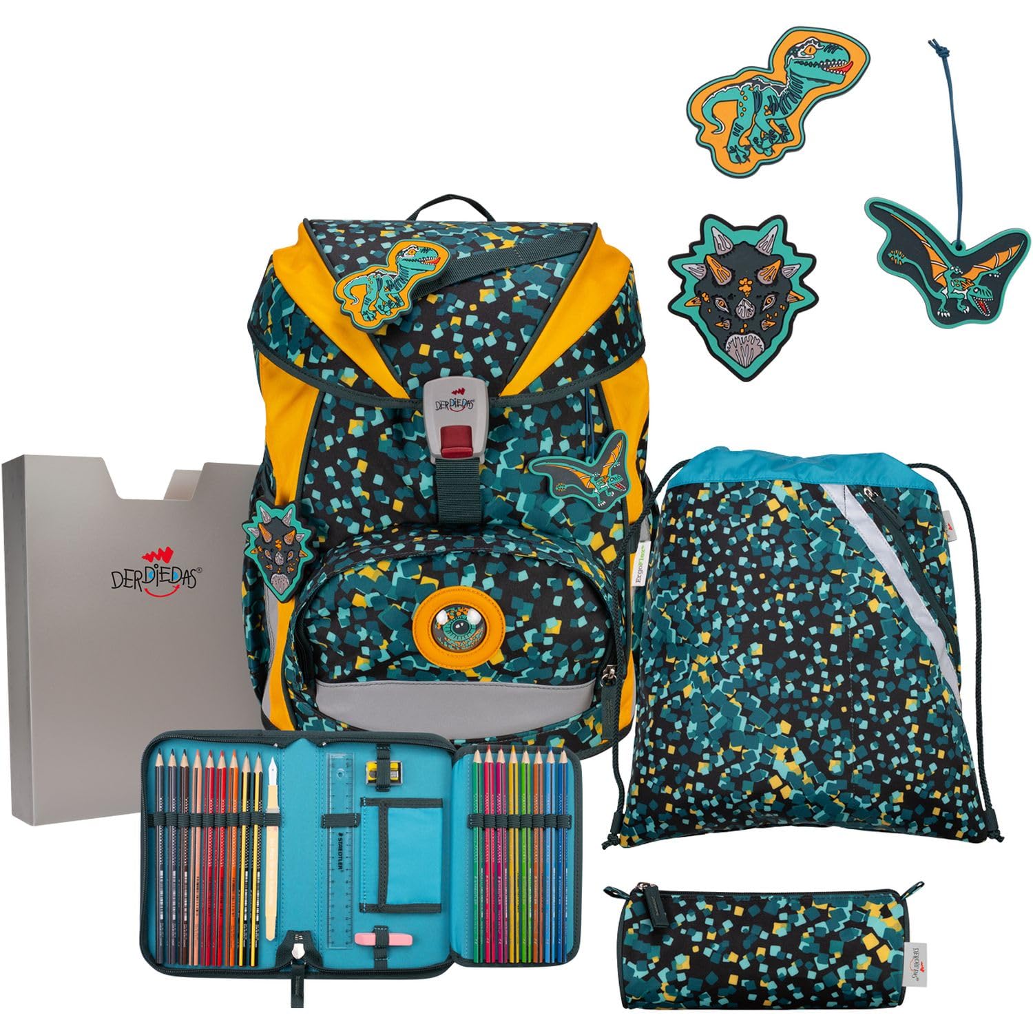 DerDieDas ErgoFlex Dino Time - Set da 5 pezzi, Dino Time, ErgoFlex Set
