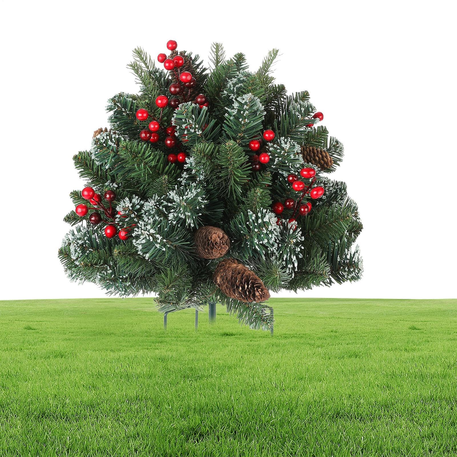 Arbre de Noël artificiel pour sublimer le jardin et la passerelle