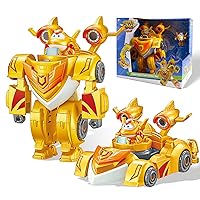 Super Wings Super Robot Suit Golden Boy, figura trasformabile da 18 cm