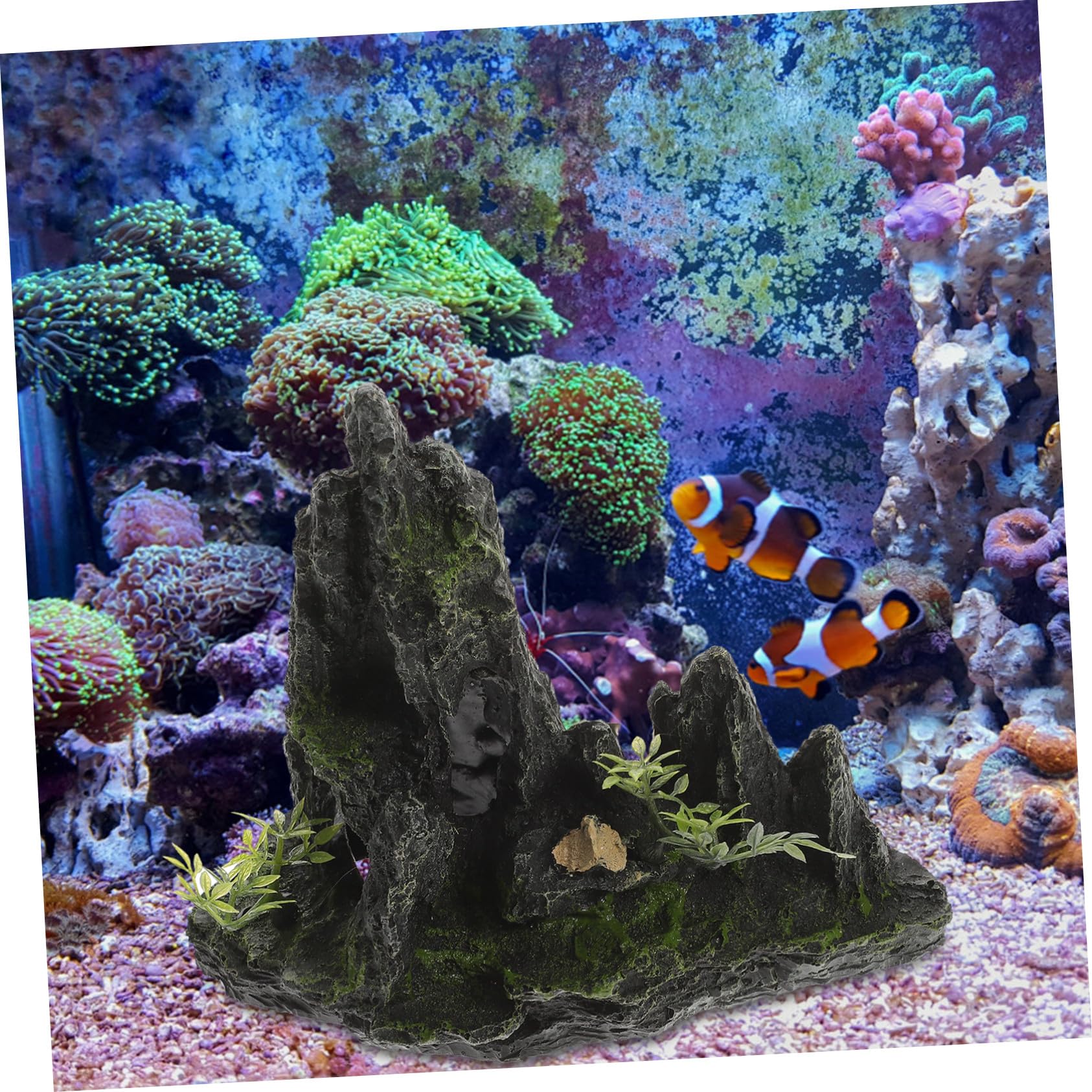 TOYANDONA Aquarium-Dekoration Mit Felsformationen Bergdekor Für Fische Landschaftsdekor Steinskulpturen Für Aquarien Zubehör Für Garnelenbecken