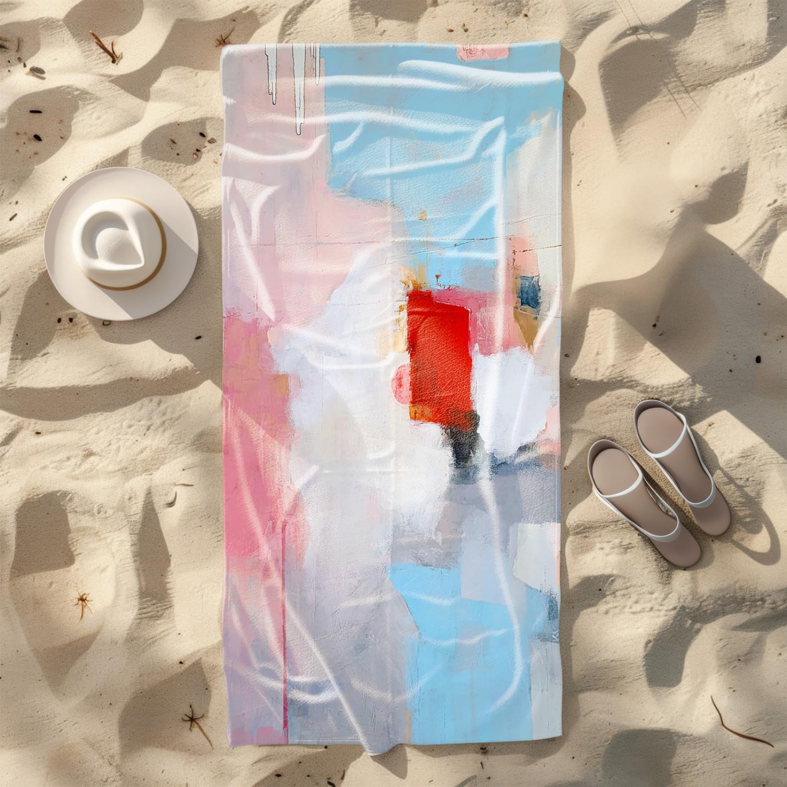 Générique Serviette de Plage 90X180 Bleu Rose