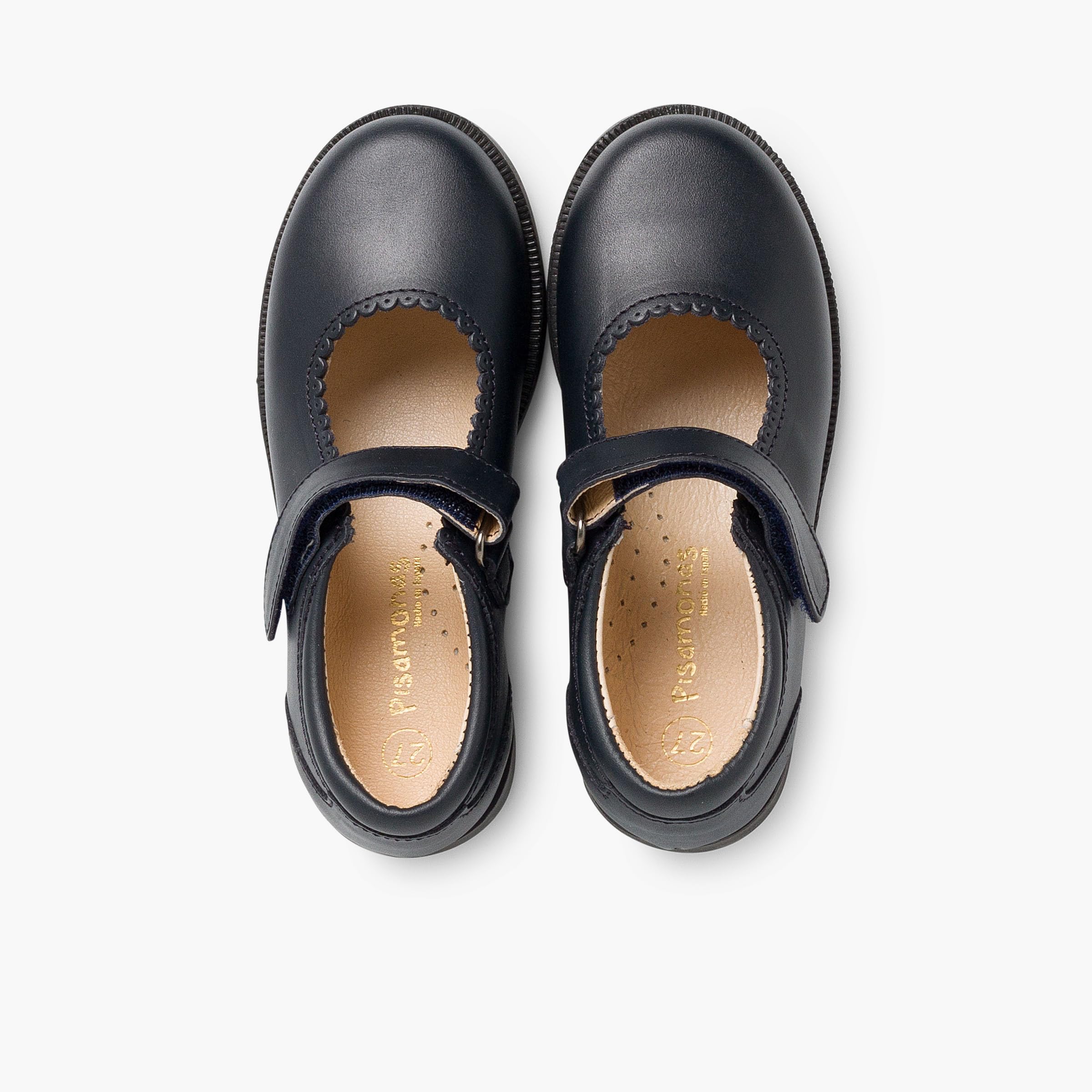 Pisamonas Zapato Colegial Merceditas Niña Cinta Adhesiva