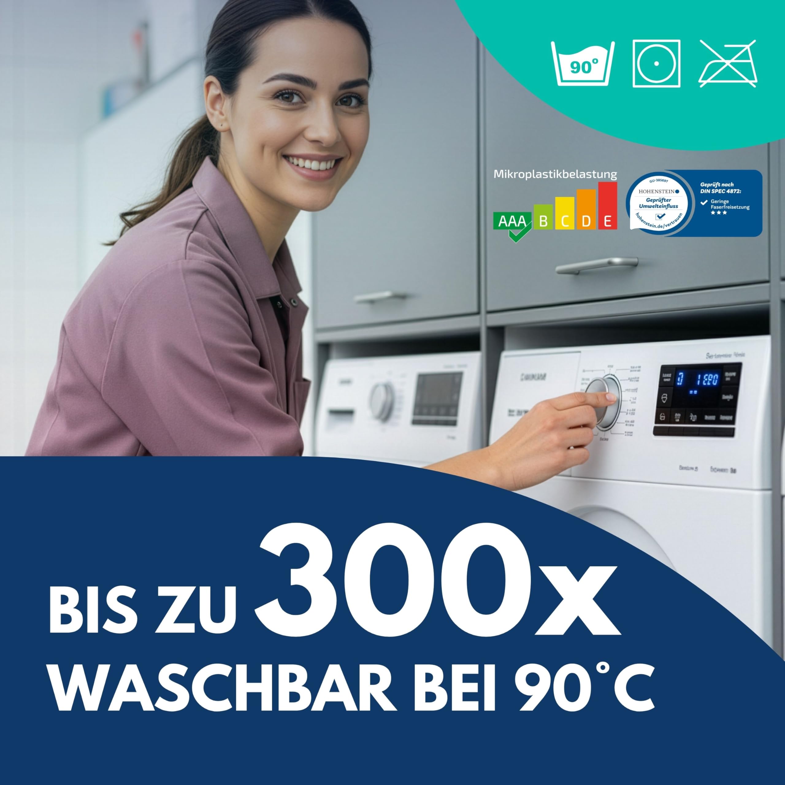 SONTY Profi Wischmopp 50 cm Set – Bodenwischer mit Magnet Klapphalter, 50 cm Microfaser Wischbezug & verstellbarem Alu Moppstange | Wischmop für Gewerbe, Gastro, Haushalt & Hartböden