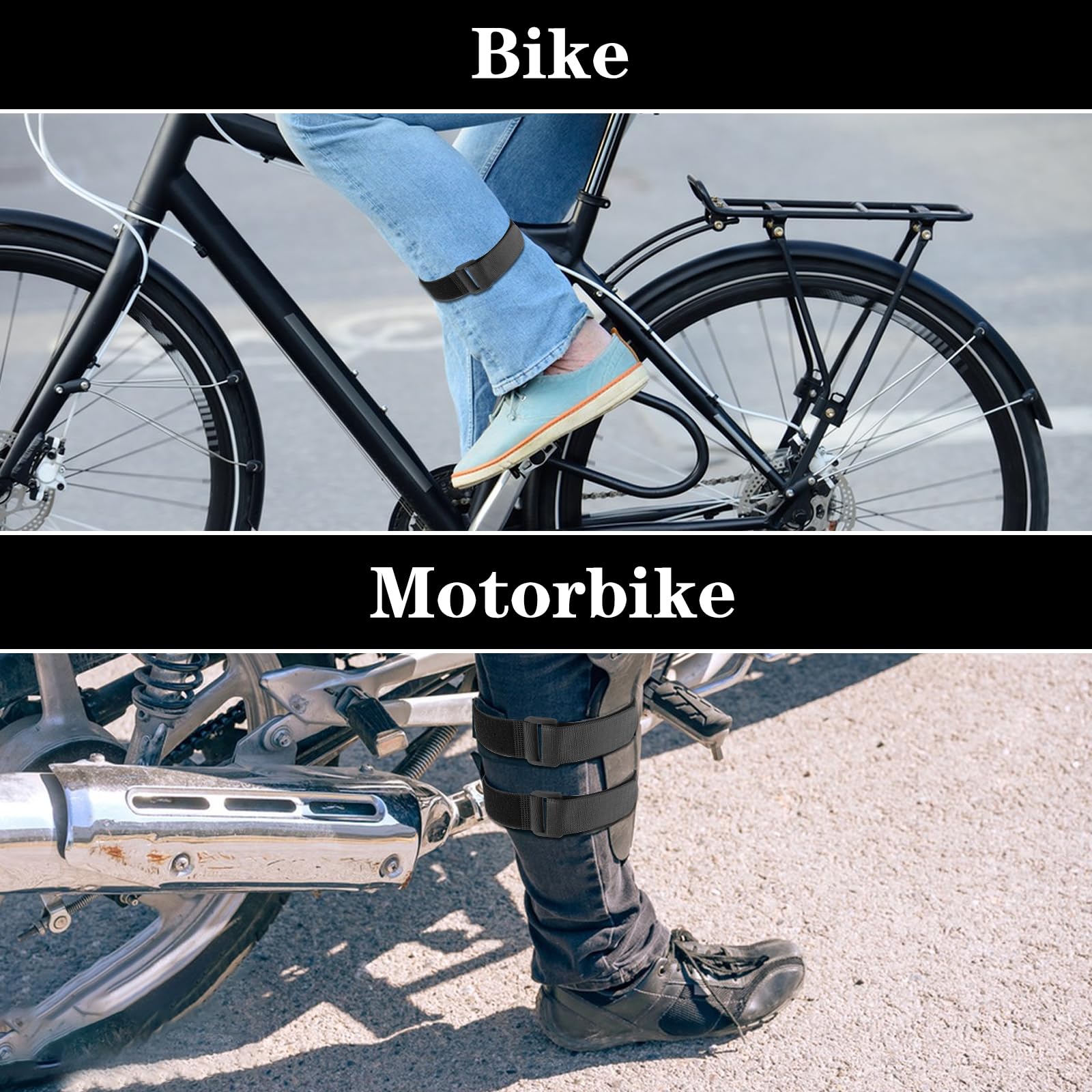 6 Pairs Bicycle Pant Leg Straps - Adjustable Ankle Straps With Buckle, Elastic Fastening For Cycling, Running, Outdoor Sports