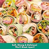 Vista 4 de Toufayan Bakeries, Savory Spinach Tortilla Wraps Vegano Sin colesterol Kosher (paquete de 3, 18 envolturas en total)