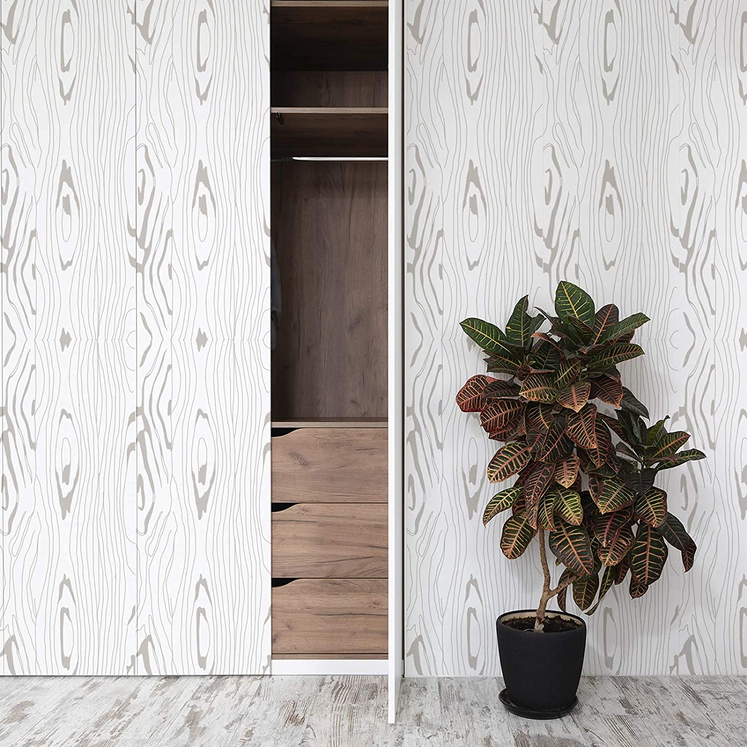 Auniwaig MS12 Herramienta de pintura de grano de madera, herramienta de grano, pintura de arte de goma de grano de madera impresión de pintura de pared decoración DIY herramienta azul 2 piezas
