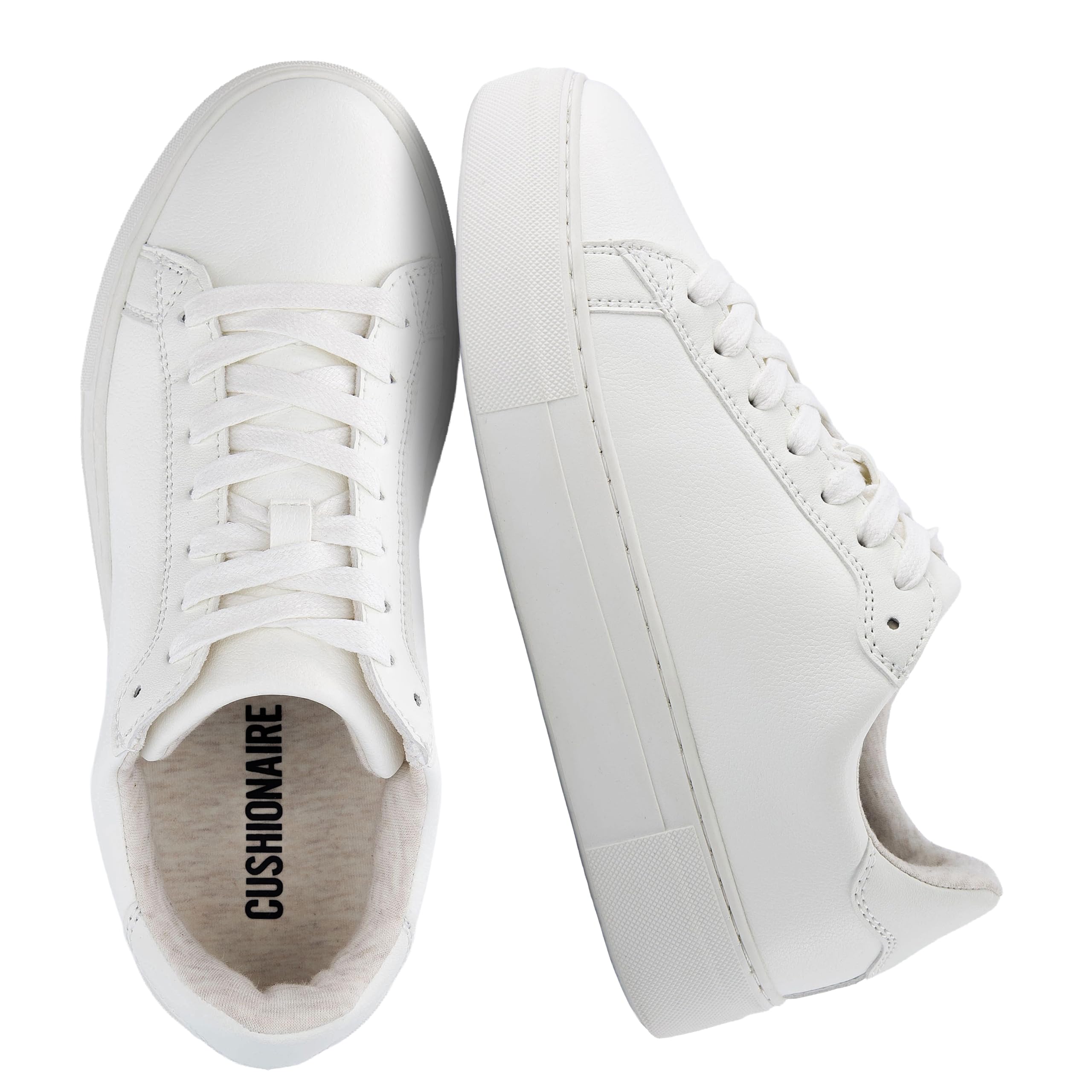CUSHIONAIRE Women's ROC lace up Sneaker +Comfort Foam, Wide Widths Available
