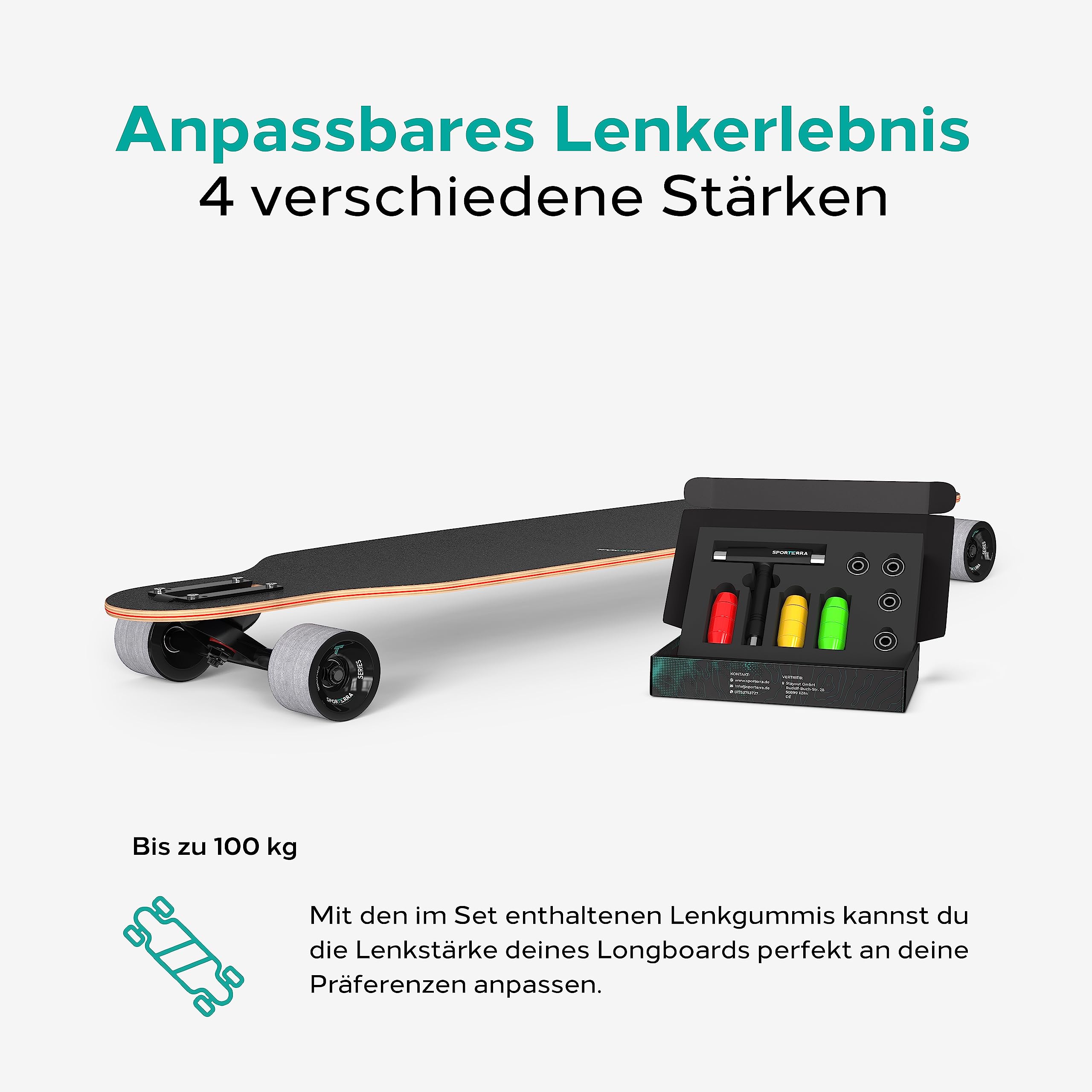Longboard [oferta de verano] – Longboard adultos y jóvenes – Optimizado hasta el más mínimo detalle para aventuras inolvidables en la tabla larga