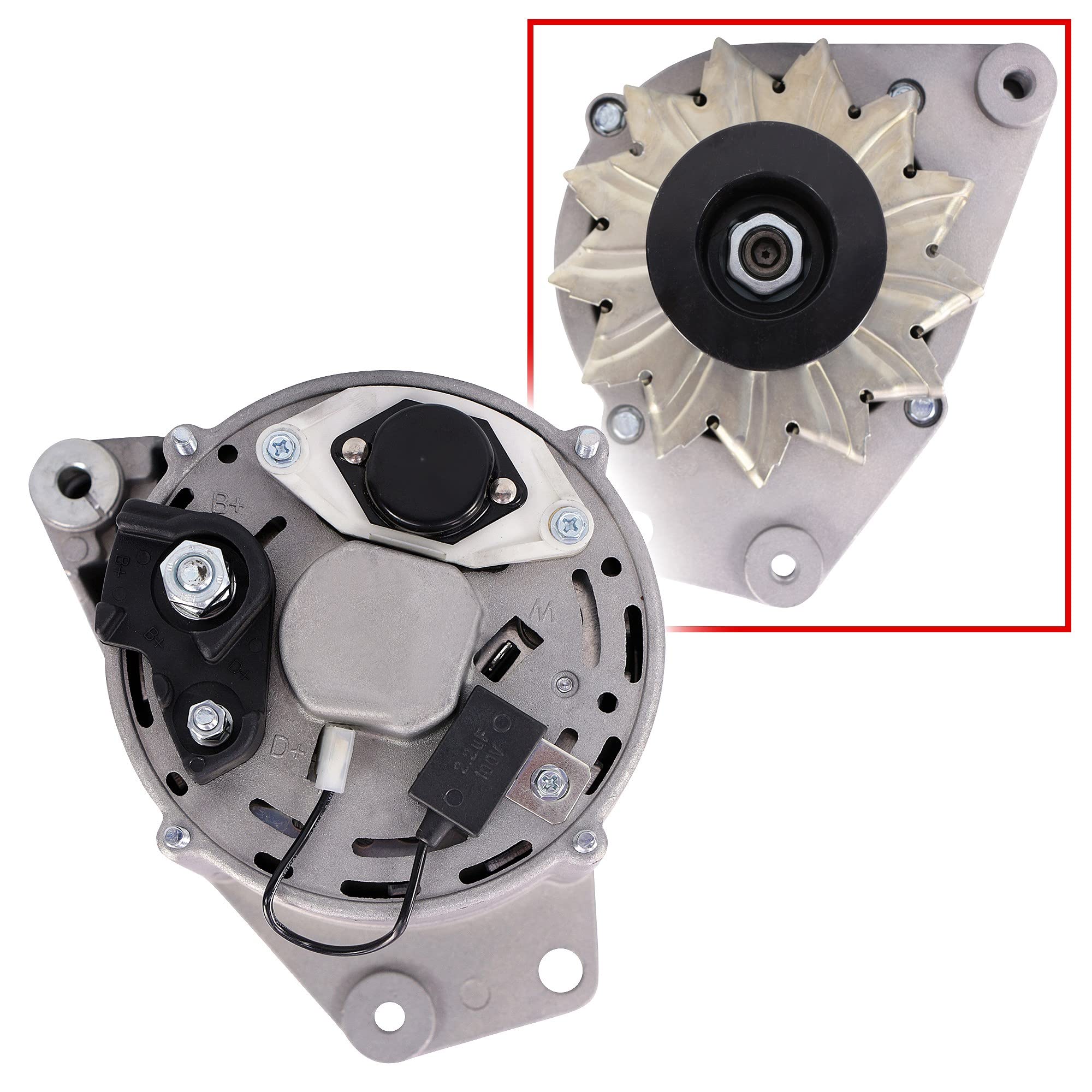 1x Lichtmaschine 14V 65A | Kompatibel mit: AUDI 100 C3 Avant, 100 C3 Stufenheck, 100 C4 Stufenheck, 80 B2 Stufenheck, 80 B3 Stufenheck, 80 B4 Stufenheck
