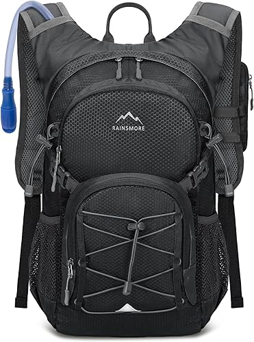 Miniatura 9 de Mochila de hidratación con bolsa de agua, mochila ligera de senderismo de 18 litros para mujeres y hombres, pequeña bolsa de agua de hidratación