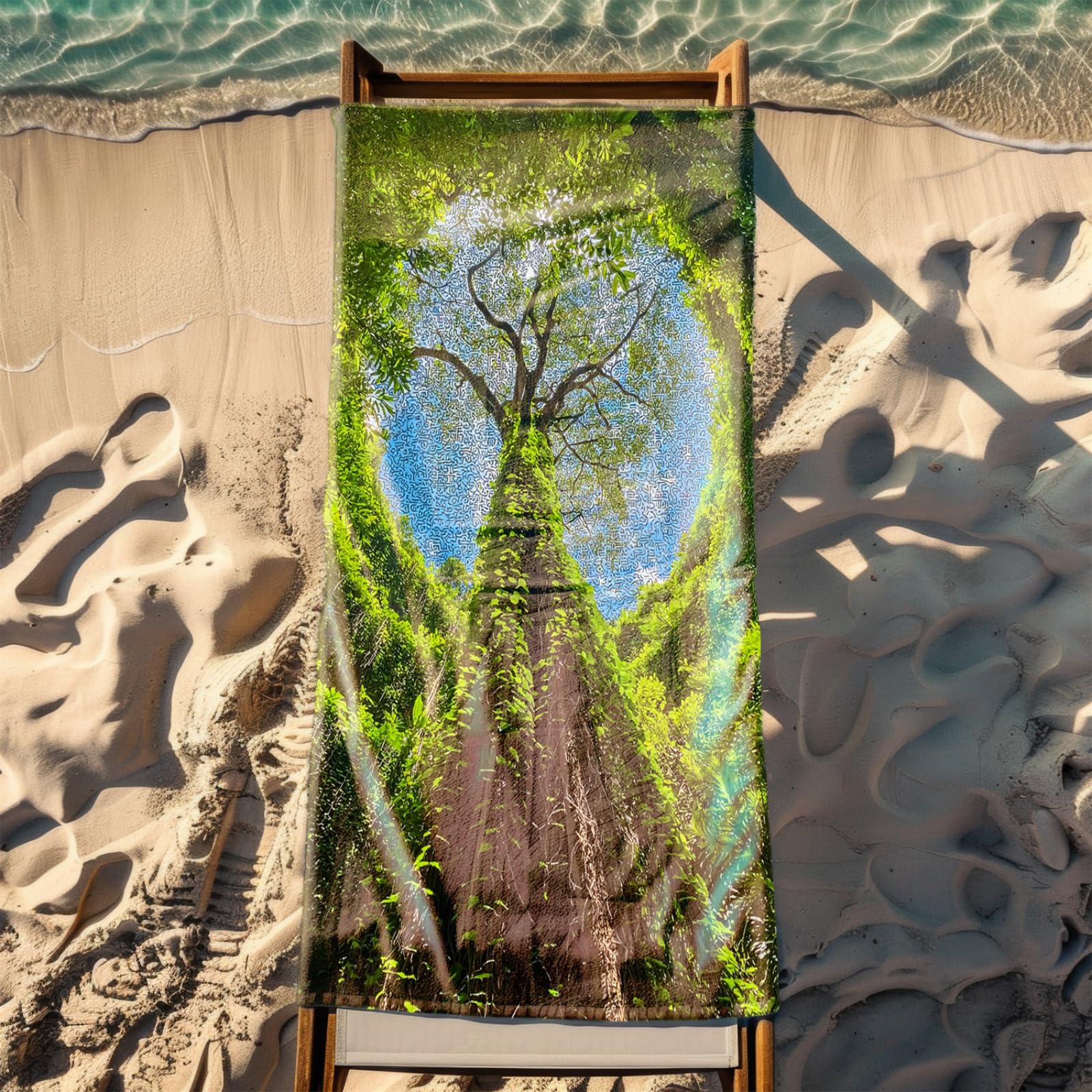 Générique Serviette de Plage 100X200 Arbre De Vigne Vert