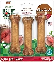 Vista 15 de Nylabone Healthy Edibles Natural Dog Chews - Golosinas masticables de larga duración con sabor a tocino para perros, pequeños/regulares (1 unidad)