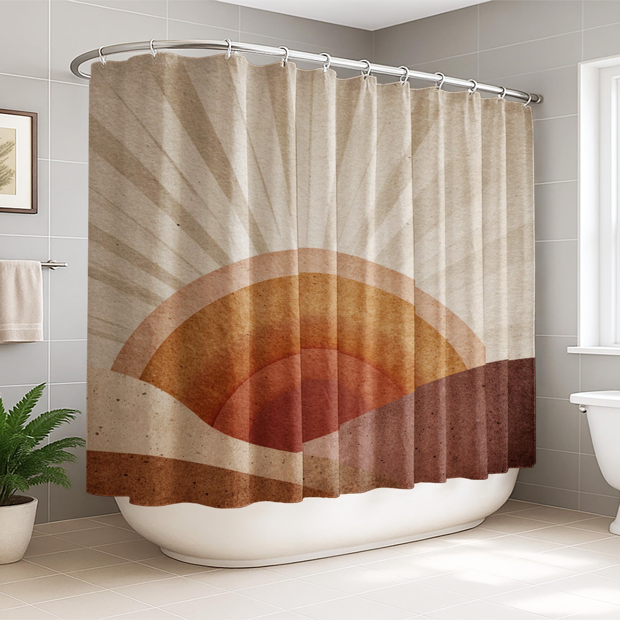 Rideau de douche bohème minimaliste pour sublimer la décoration de votre chambre d'amis