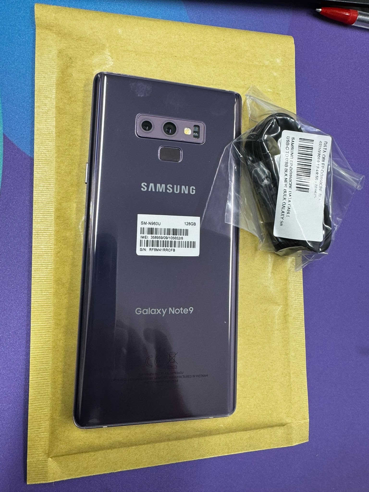 スマートフォン　SAMSUNG GALAXY note9 128GB Samsung Galaxy Note 9 N960U 128GB GSM Unlocked - Ocean Blue