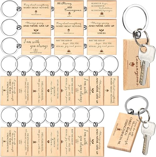 100 llaveros inspiradores de la Biblia llaveros de madera regalos de iglesia para mujeres y hombres versículo bíblico llaveros a granel llavero de disponible en Yaxa Colombia