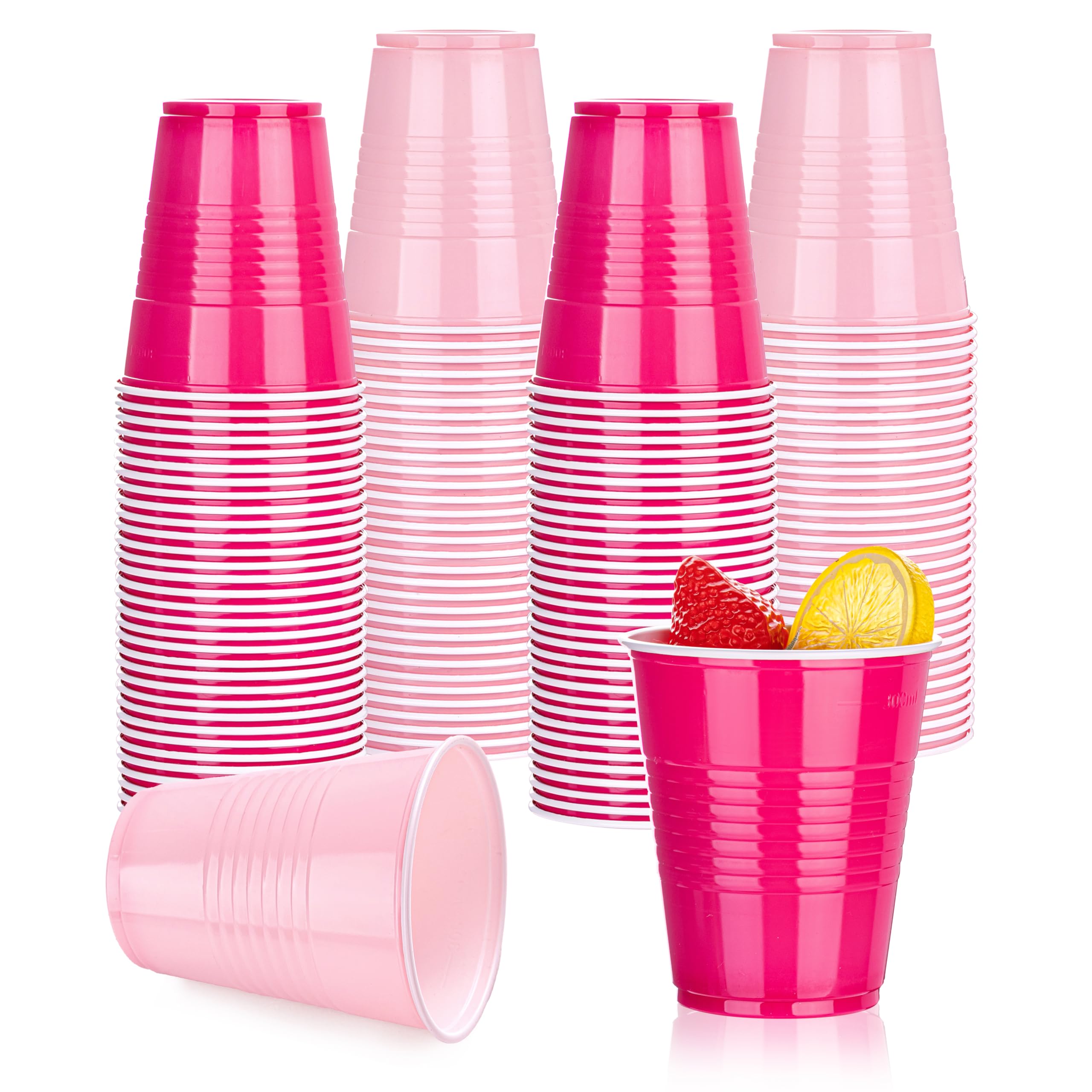 WELLIFE 200 PCS Gold Plastic Cups,9 oz Clear Plastic Cups,Disposable Wine Glasses,Plastic Cocktail Glasses for Party and Wedding — Amazon image 18