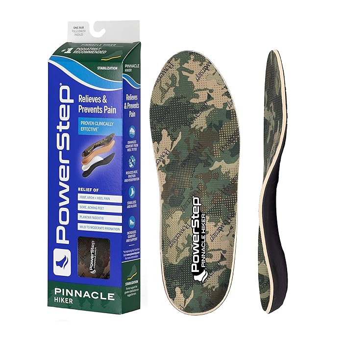 Buy Powerstep Pinnacle Hiker Insoles, Neutral Arch Support, Maximum