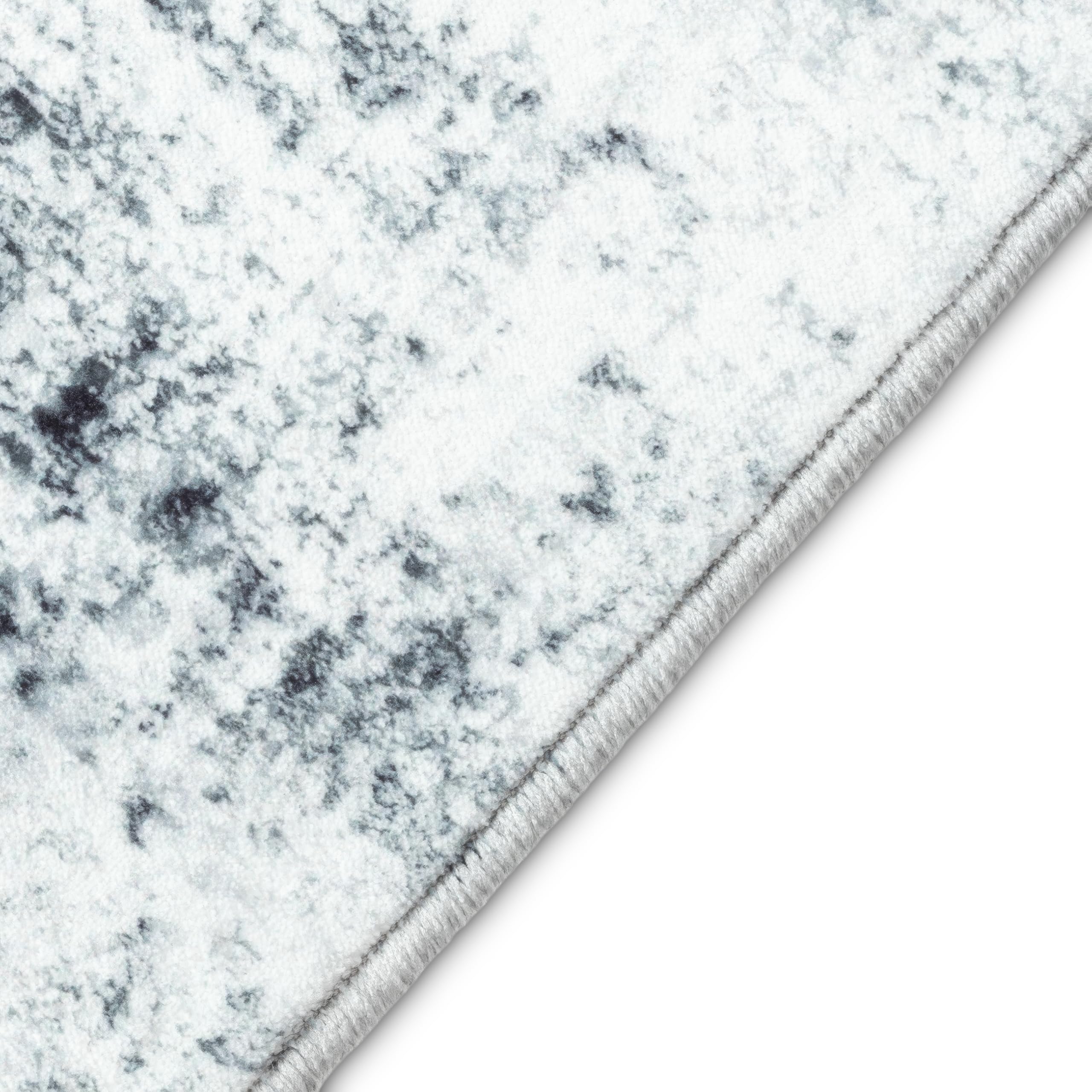 TAPISO Bari Alfombra Motivo Abstracto Difuminado Azul Gris Oscuro - Alfombra Impresa con Base Antideslizante Salón Dormitorio Diseño Moderno Öko-Tex 120 x 170 cm