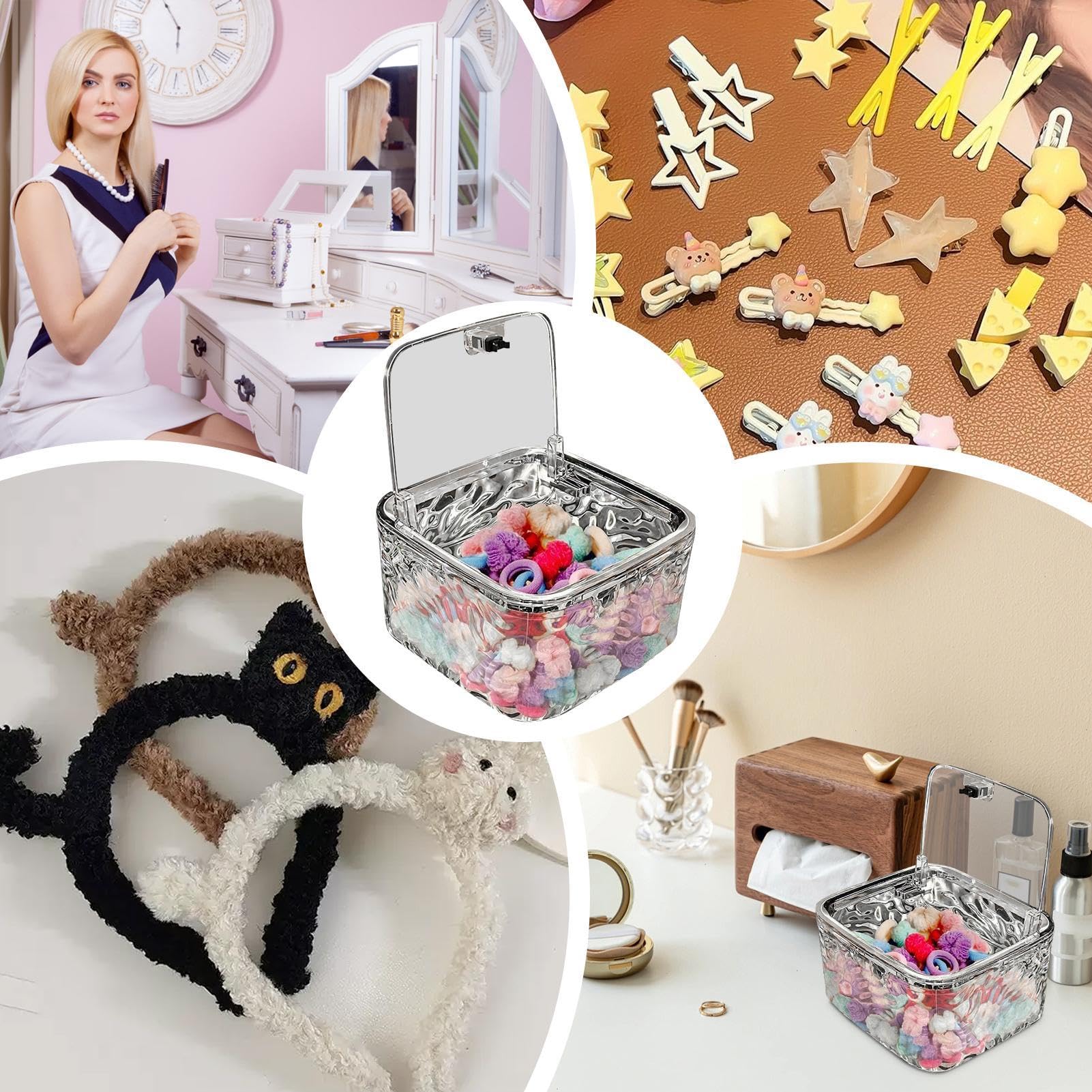 Boîte De Rangement Pour Accessoires Capillaires, Boîte D'organisateur