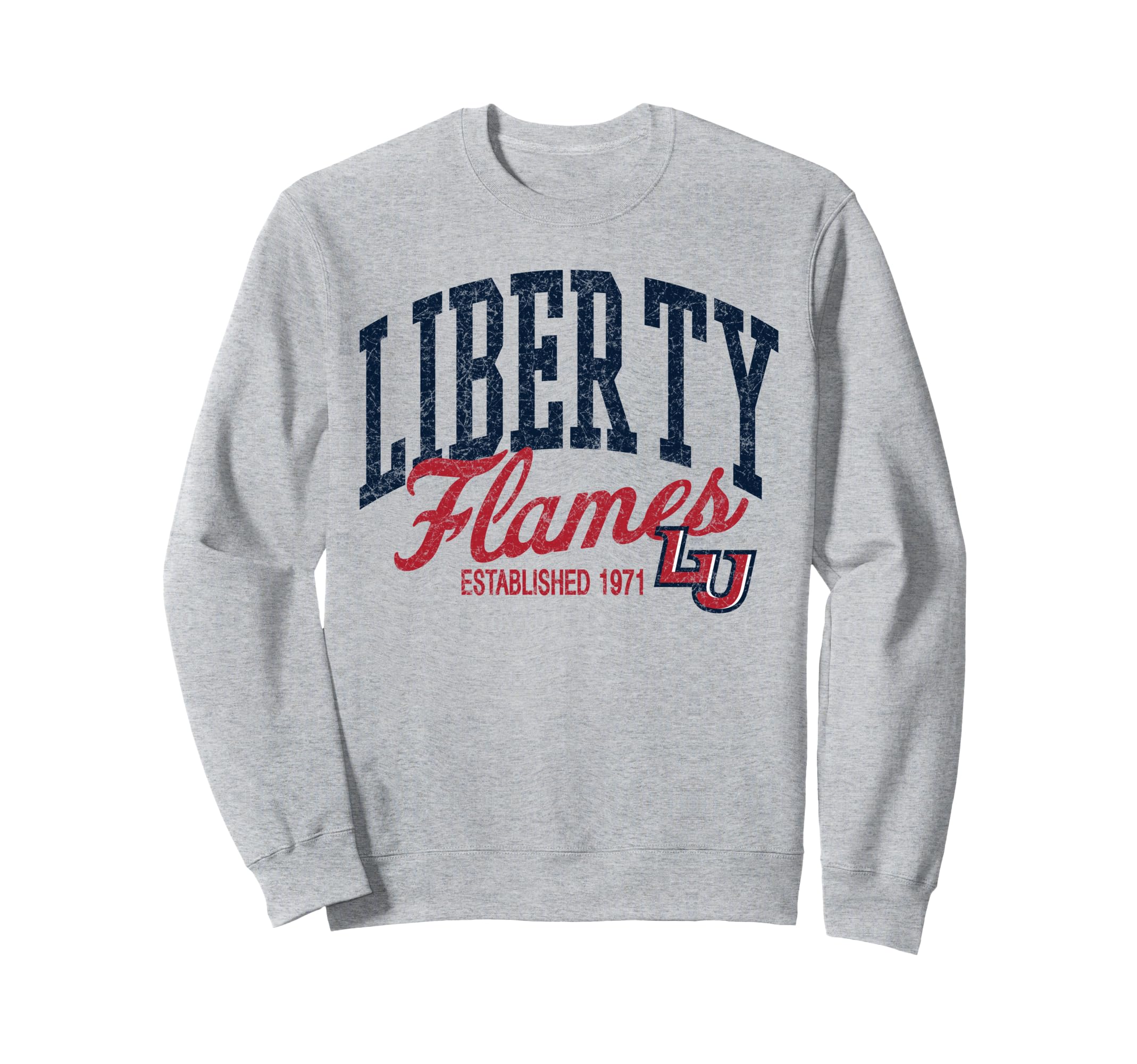 Liberty Flames Est 1971 Cursive Logo Officially Licensed Sweatshirt