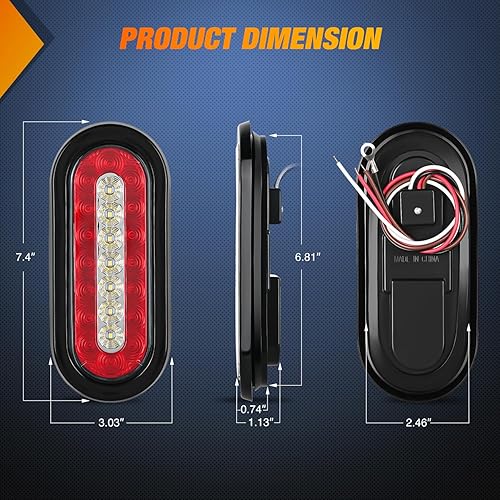 Vista 151 de Nilight Kit de 2 luces traseras para remolque, 40 LED, luces de marcha atrás, luces de marcha atrás, impermeables, para camiones de 10-30 V, RV, 2