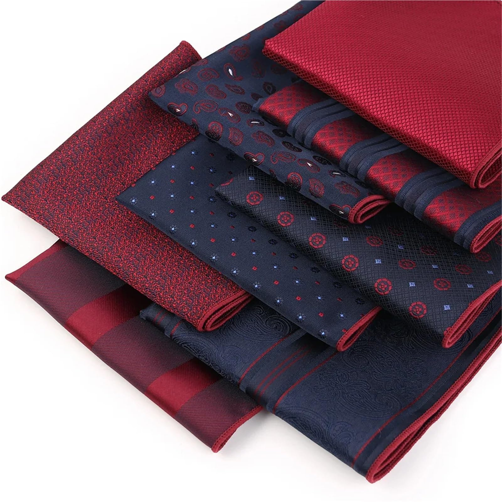 4 pezzi fazzoletto da taschino for uomo bordeaux cerimonia formale sposa adatto for il seno Per Uso Quotidiano