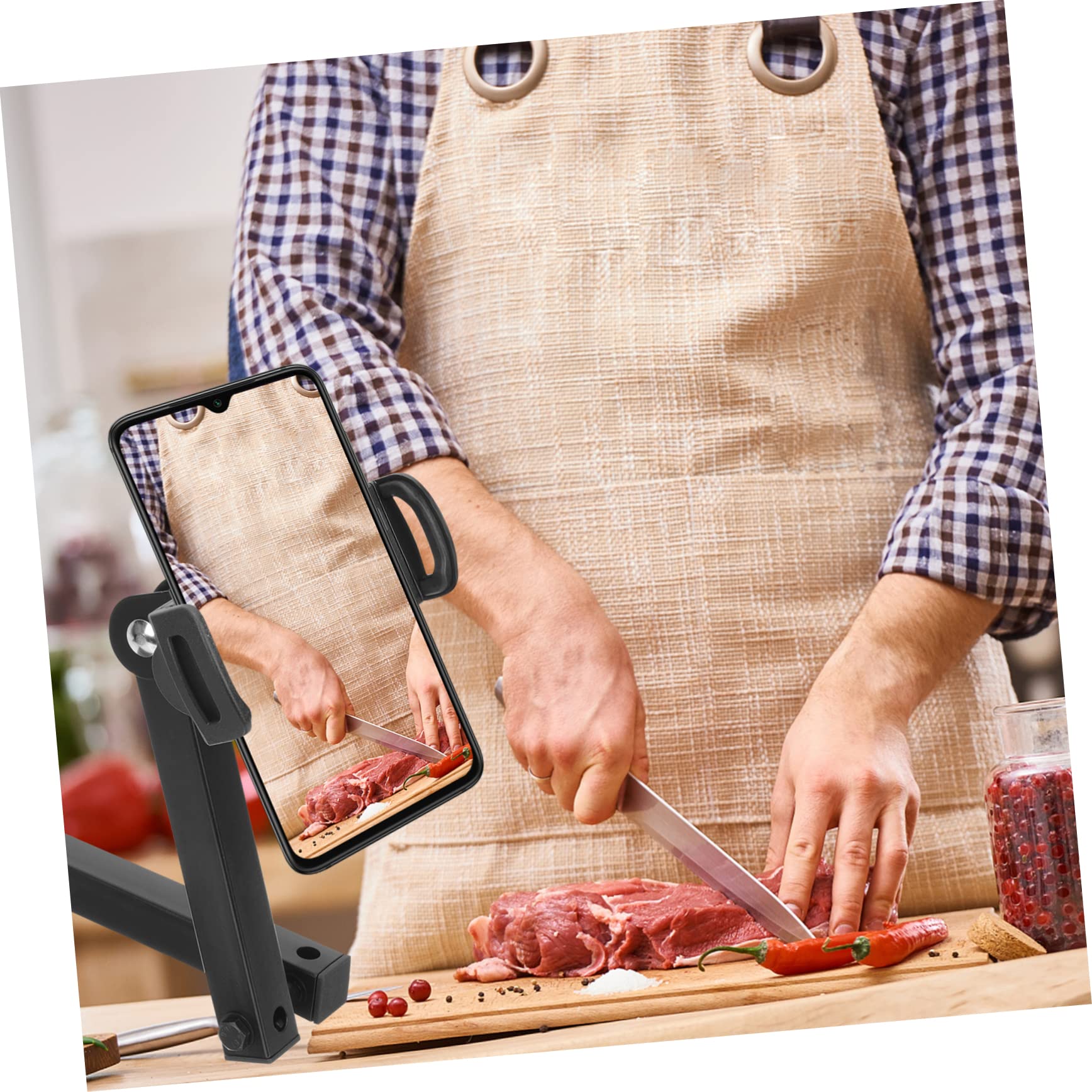 Supporto Da Muro Multifunzione Per Smartphone e Tablet Design Pieghevole Per Casa Ufficio e Supporto Regolabile Per Visione Comfortevole Di Film e Video