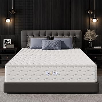 12 Inch King Size Mattress, Luxury Cooling Hybrid Mattress with Ice Silk Cover & Gel Memory Foam, 7-Zone Support, Extra Firm Bed for Couples, Strong Edge Support, No Sagging & Motion Isolation