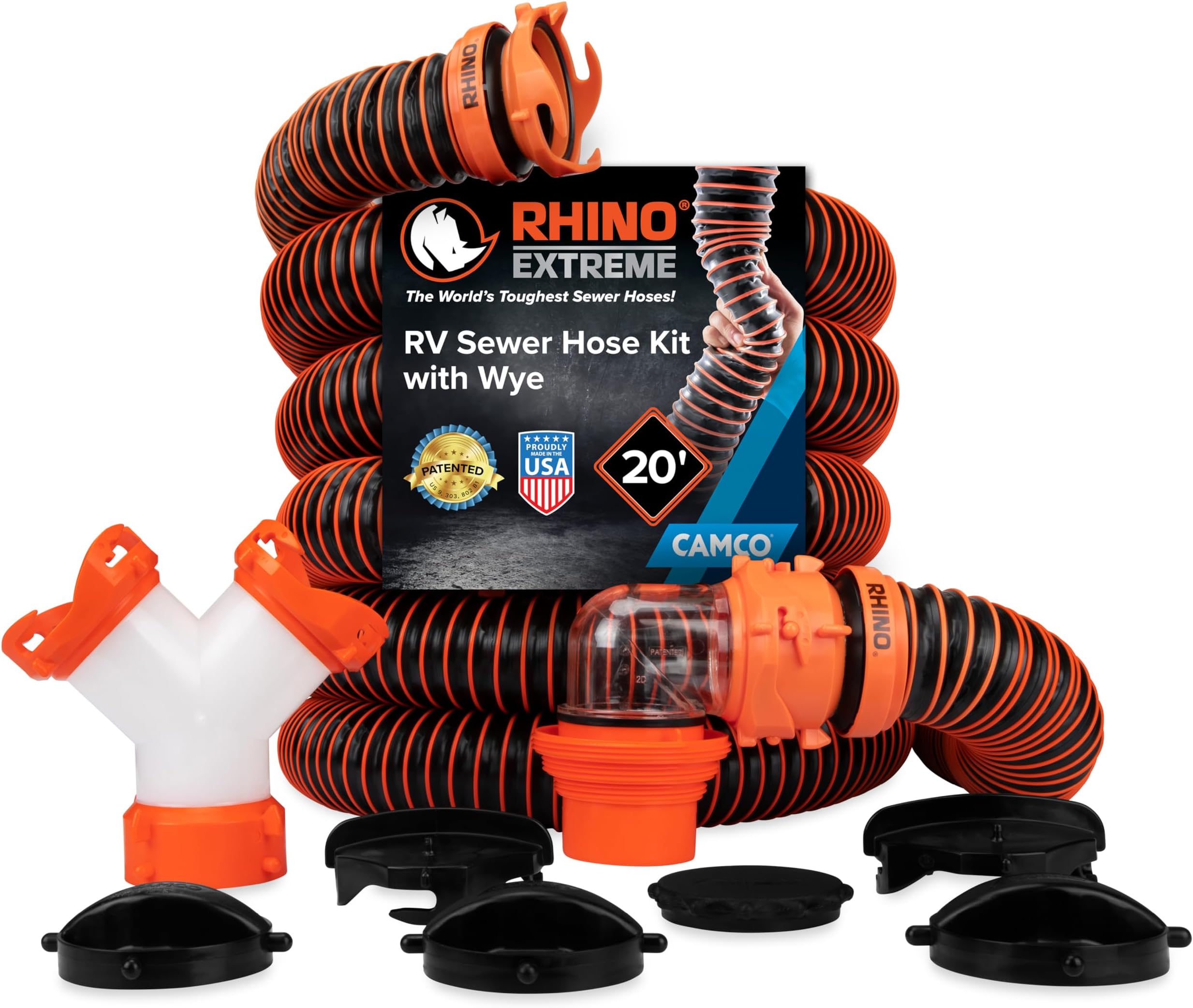 Camco Rhino Ultimate 20' RV Sewer Hose Kit — AllinOne