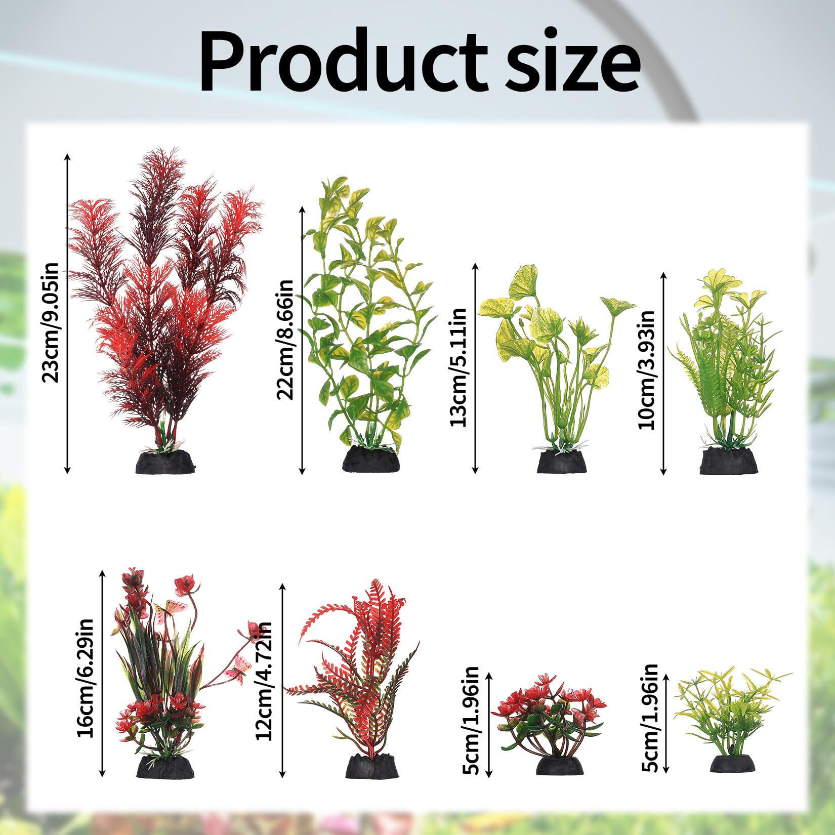 11 Pcs Plante Aquarium Artificielle, Decoration Aquariums, Plantes Aquariums en Plastique pour décoration Accessoires Aquariums(Couleurs variées)