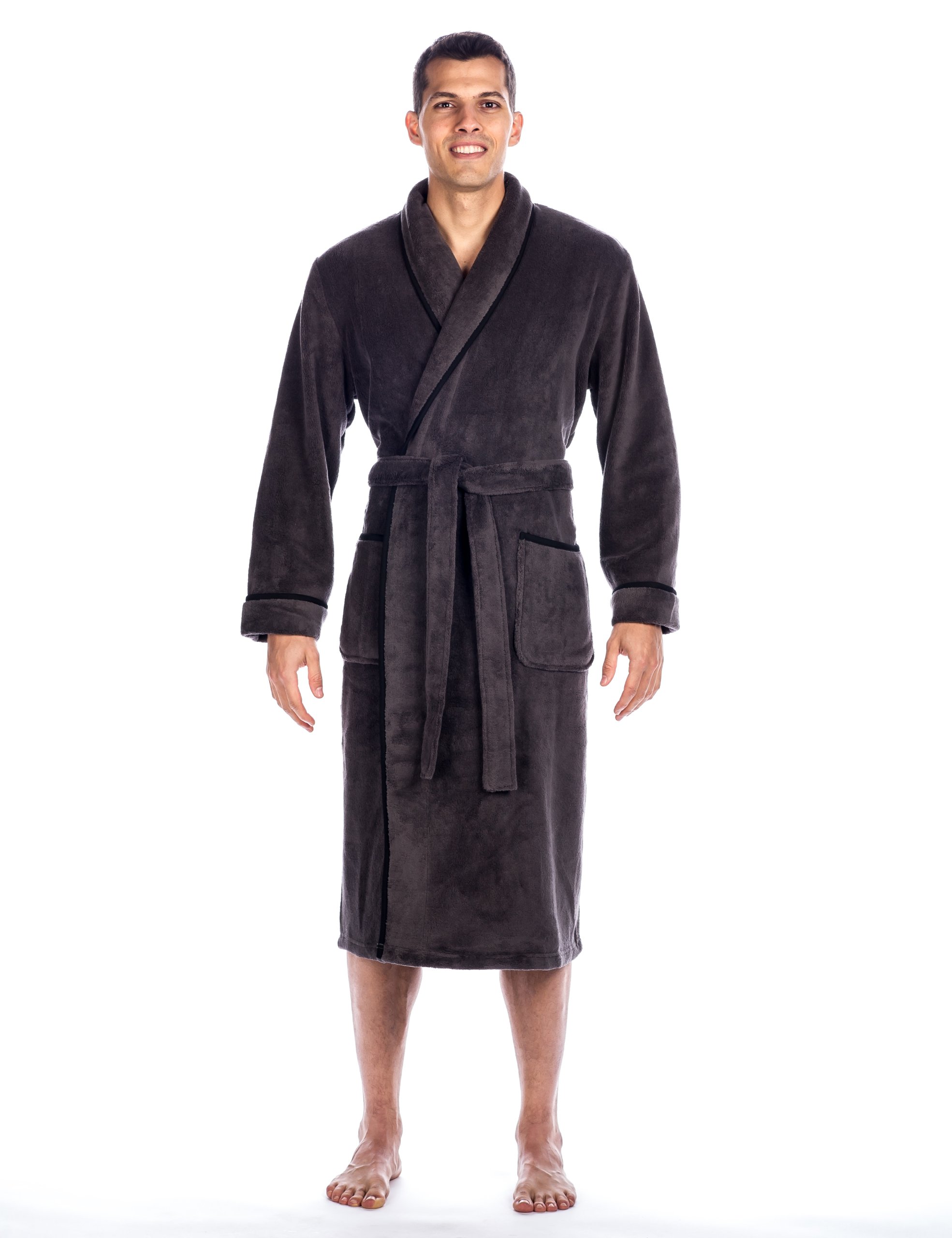 Noble Mount Mens Plush Robe - Fleece Robe, Mens Bathrobe