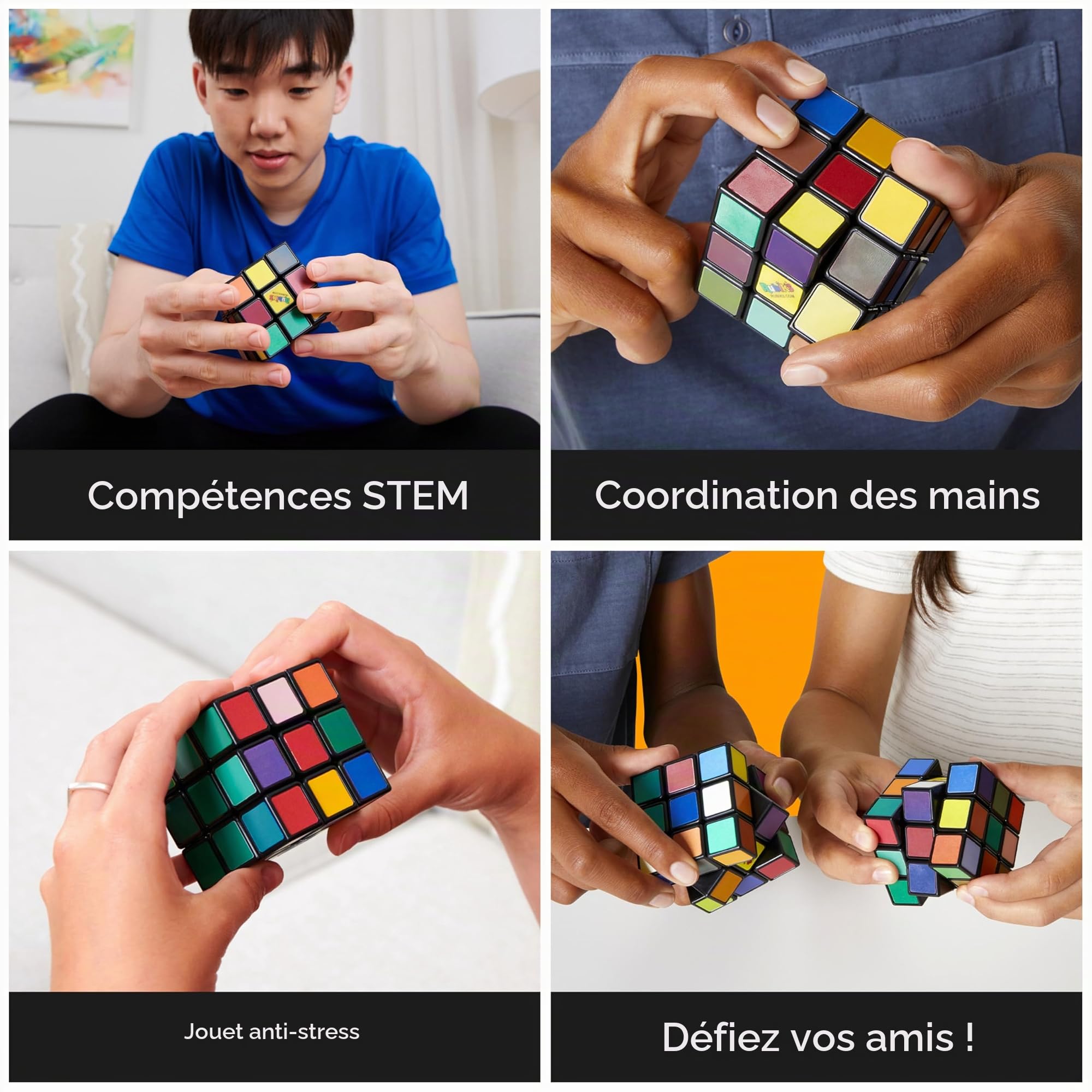 Rubik's Cube, Cube Impossible, Puzzle avancé de Correspondance des Couleurs, l'original 3x3 Rubik, Jouet Anti-Stress, Stimulant Casse-tête et Puzzle sensoriel pour Adultes, Adolescents et