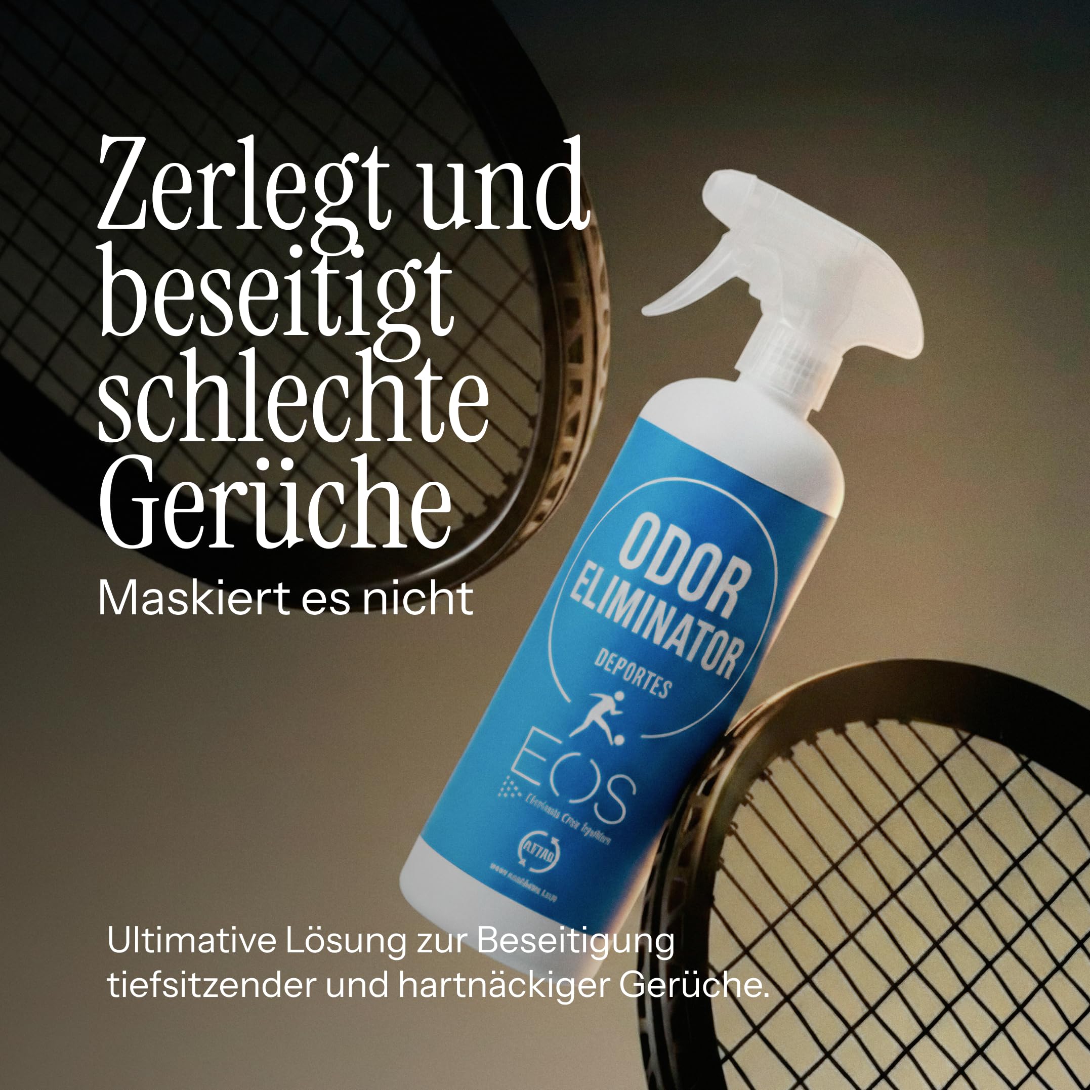 EOS Geruchsentferner Sportbekleidung, Schuhe & Accessoires – Schweißgeruch aus Kleidung Entfernen Sofort – Geruchsneutralisierer Gegen Hartnäckige Gerüche in Textilien & Materialien – Textilerfrischer