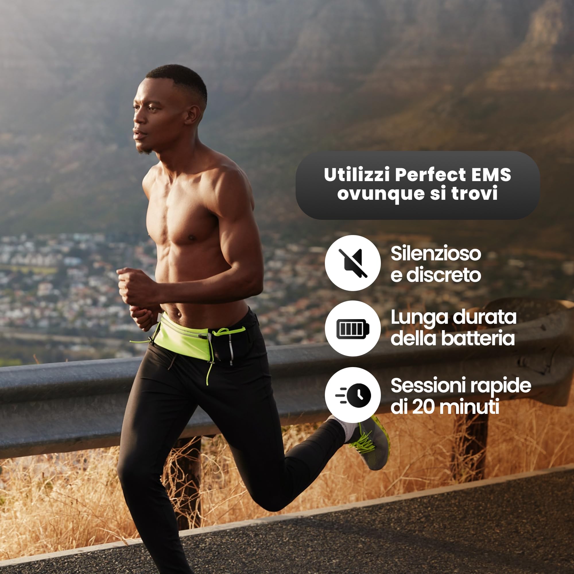Tenscare Perfect EMS– Stimolazione Muscolare e Trattamento del Dolore in un Dispositivo di Elettroterapia (TENS e EMS) - perfetto per la manutenzione, la tonalizzazione e il rafforzamento dei muscoli | Programmi dedicati per allenamento, tonificazione, re