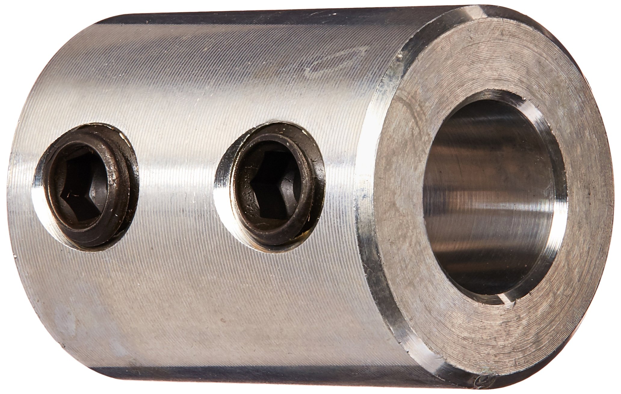 Climax Part RC-037-A Aluminum Rigid Coupling, 3/8 inch bore, 3/4 inch OD, 1 inch Length, 1/4-20 x 3/16 Set Screw