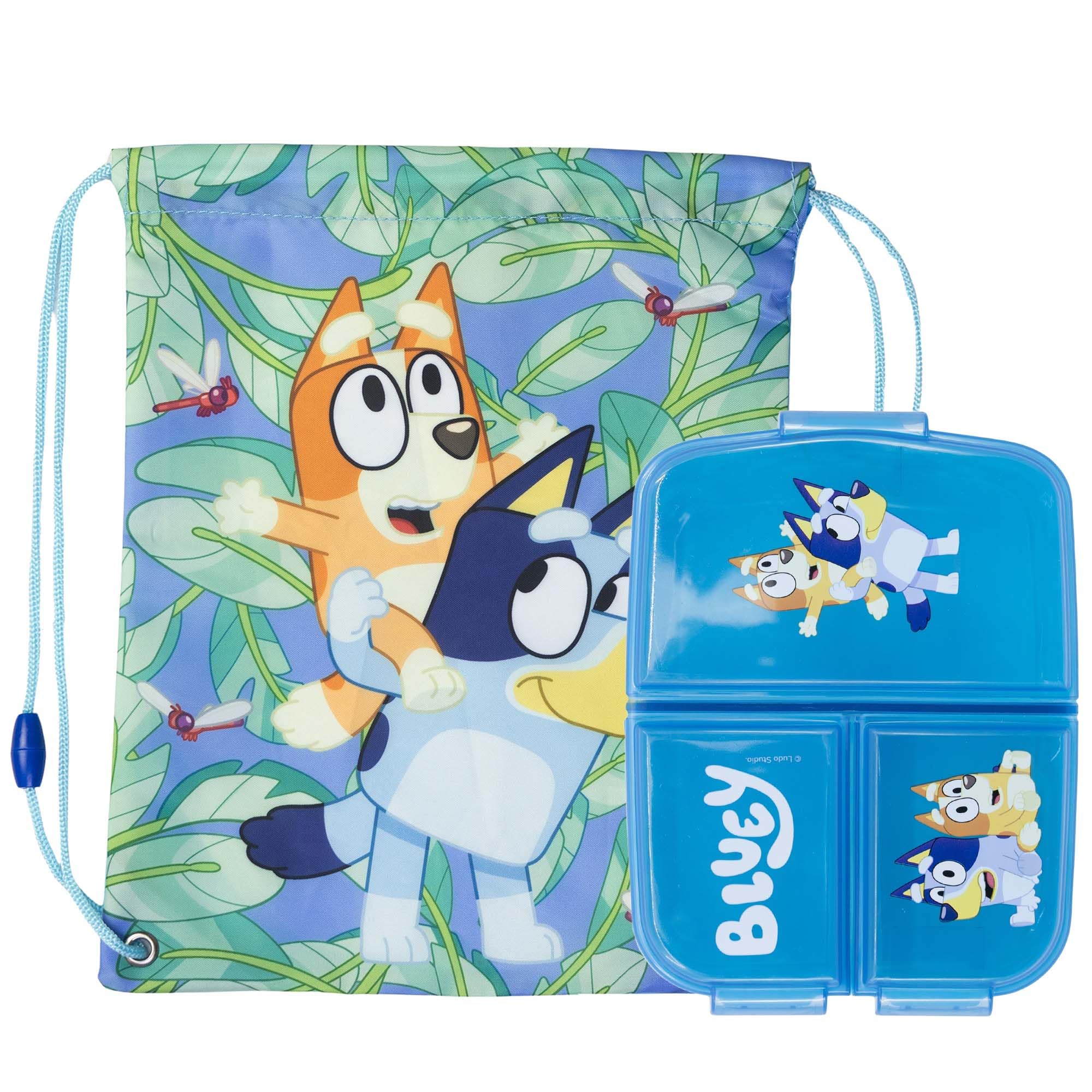 Boîte à Sandwich Enfant, Boîte à Déjeuner pour Enfants, Sac de Gym, Picnic, Piscine, Natation, Lunch Box Avec Sac, Bluey