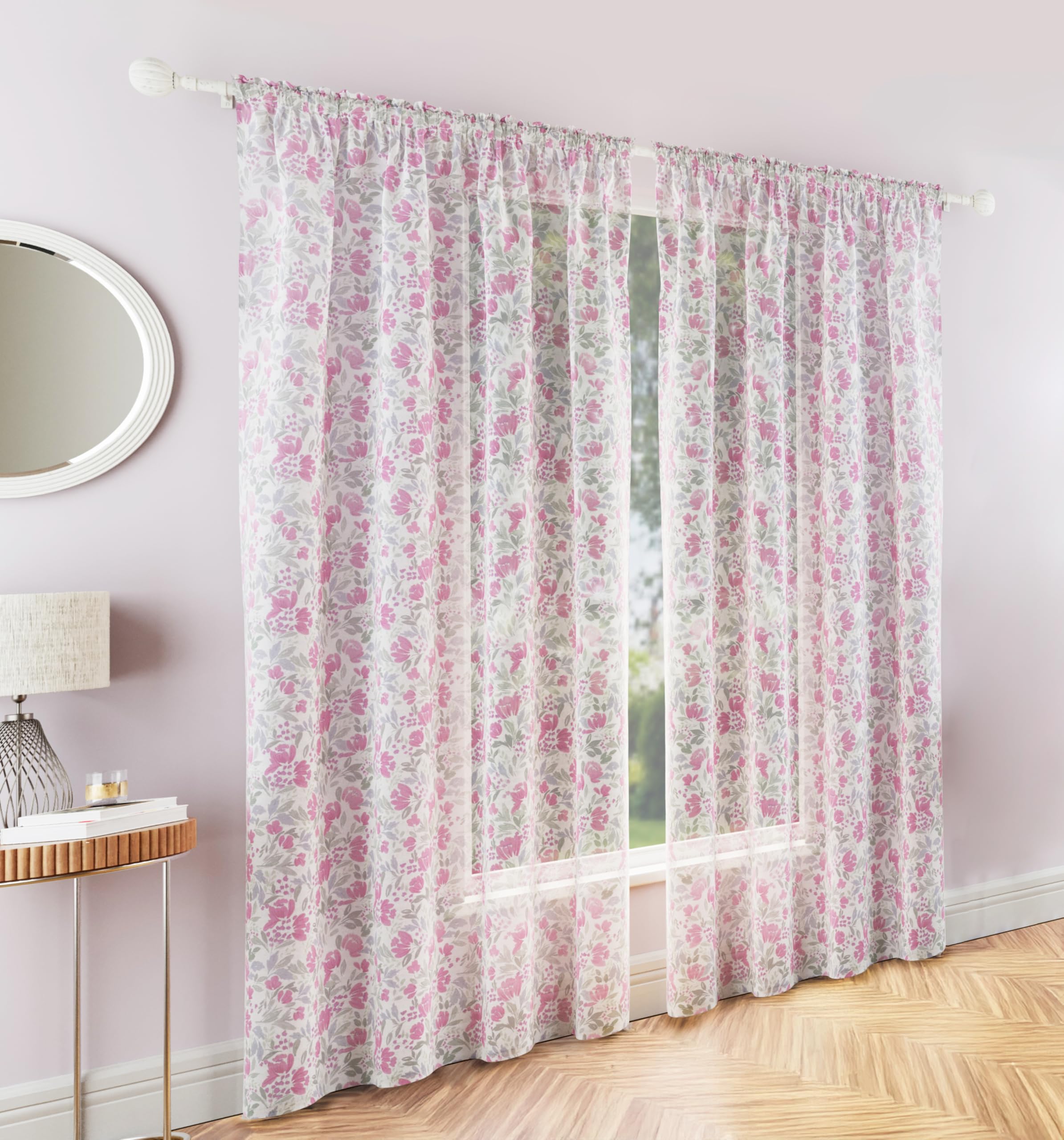 Tyrone Textiles - Voile Panel - Pink - 122cm