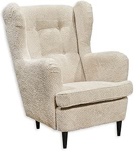 LAUREL Ohrensessel Mit Floralem Muster & Fußhocker - Vintage Sessel Fürs Wohnzimmer