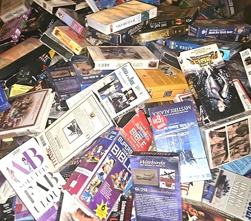 Factory Records 25 cintas VHS vintage a granel surtidas, proyectos de arte para exhibir o jugar, decoración y accesorios (paquete misterioso de 25)