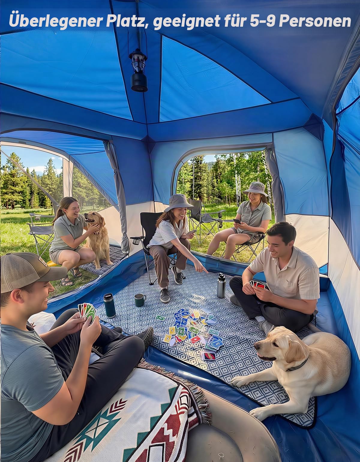 JOYTUTUS SUV-Zelt mit Screen Porch und Markise für Familiencamping, Dual-Use-SUV oder Camping mit Rainfly, Doppeltür, Starry Sky Roof, Fit für SUV