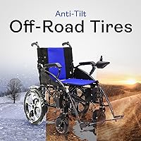 Vista 4 de Sillas de ruedas eléctricas para adultos, todo terreno, resistentes, de doble motor, plegables, motorizadas, para personas mayores, silla de ruedas